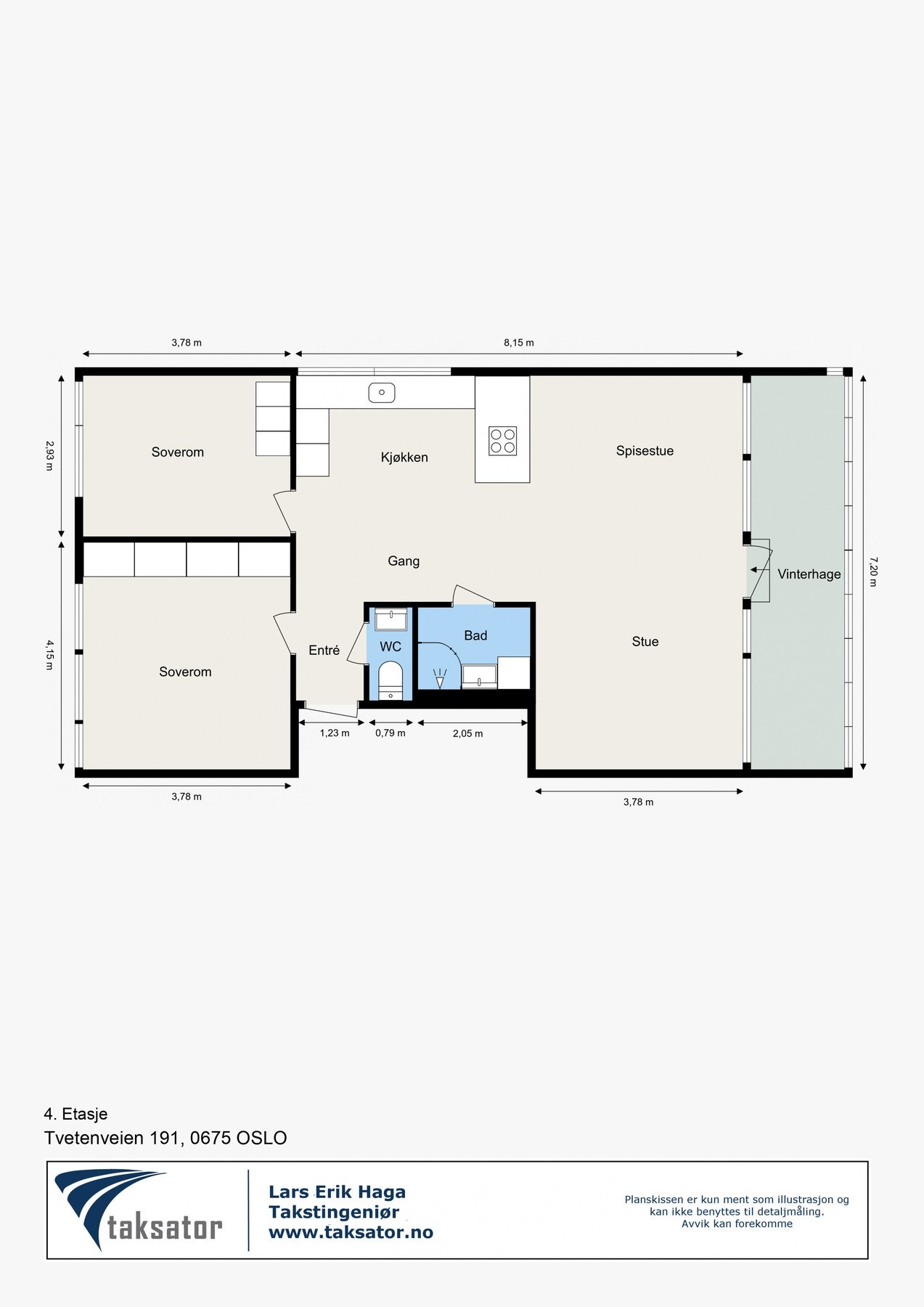 Plantegning - 4. Etasje. Galleribilde