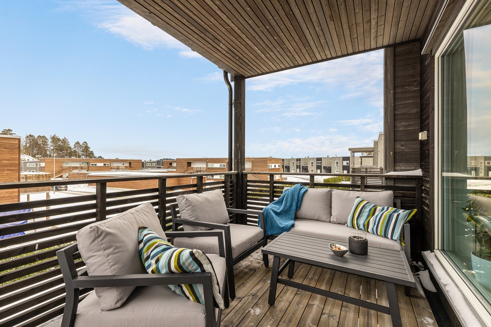 Hyggelig overbygget veranda Galleribilde