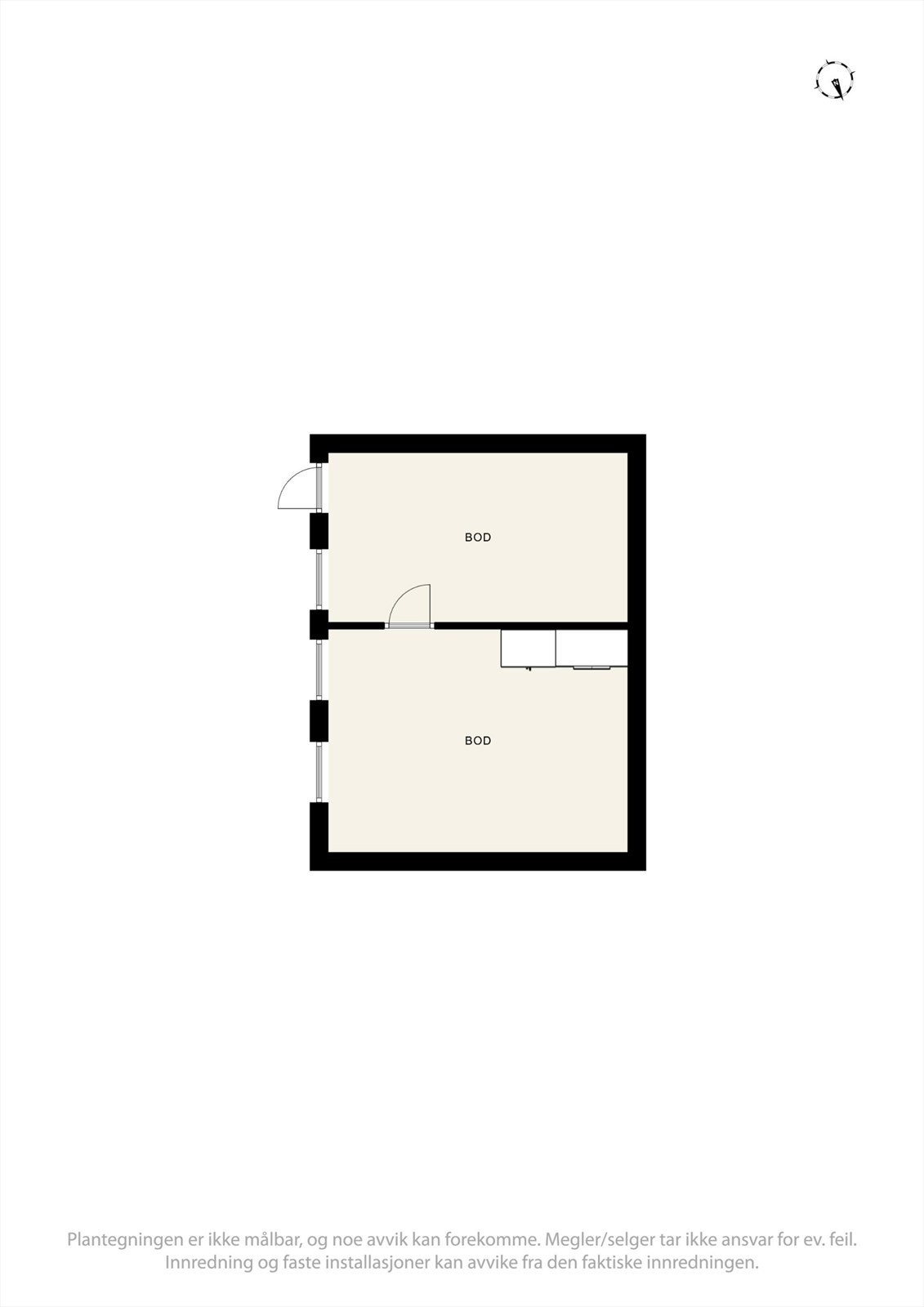 Plantegning, garasje. Galleribilde