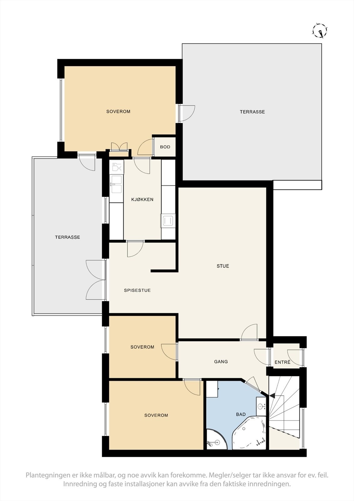 Plantegning, 1.etasje. Galleribilde