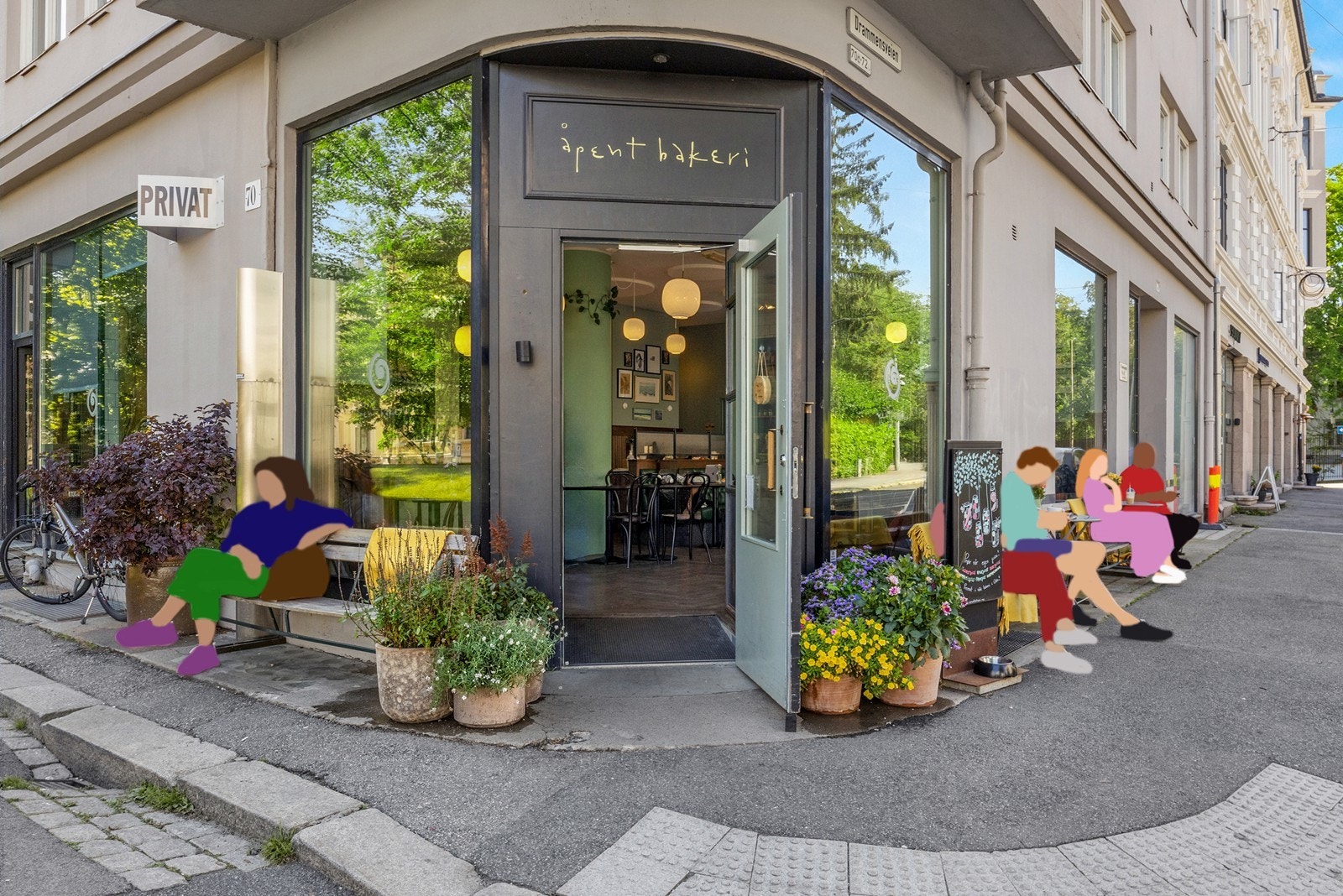 Nærområdet - her fra Åpent bakeri på Skillebekk. Galleribilde