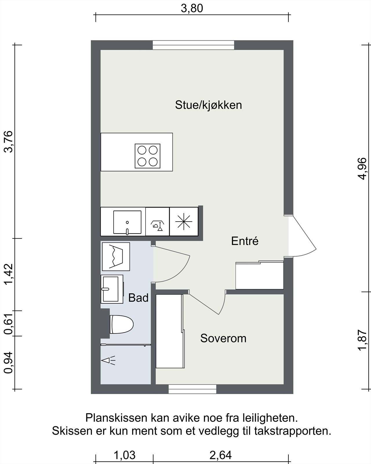 Plantegning fra takstmann Galleribilde