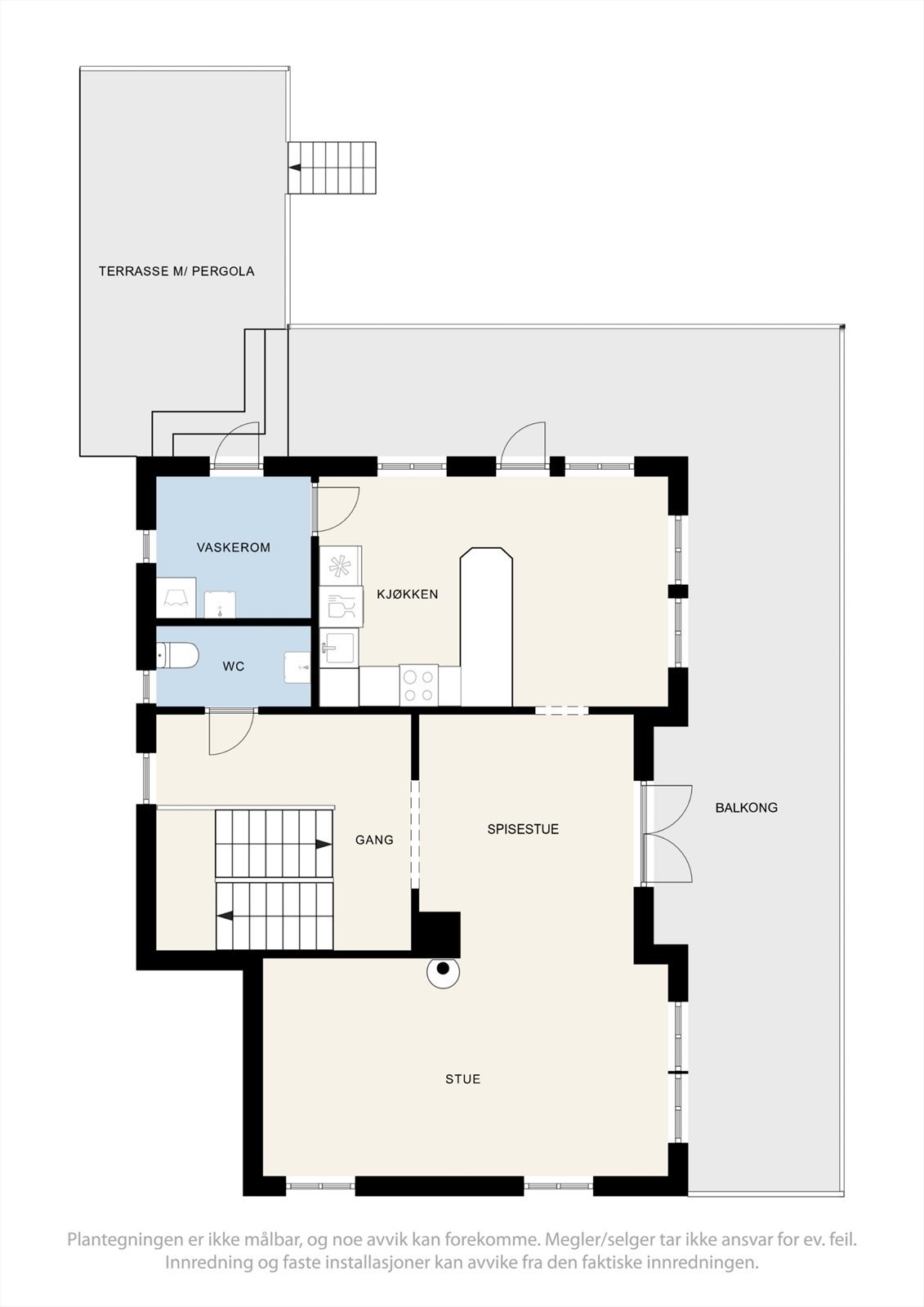Plantegning, første etasje. Galleribilde