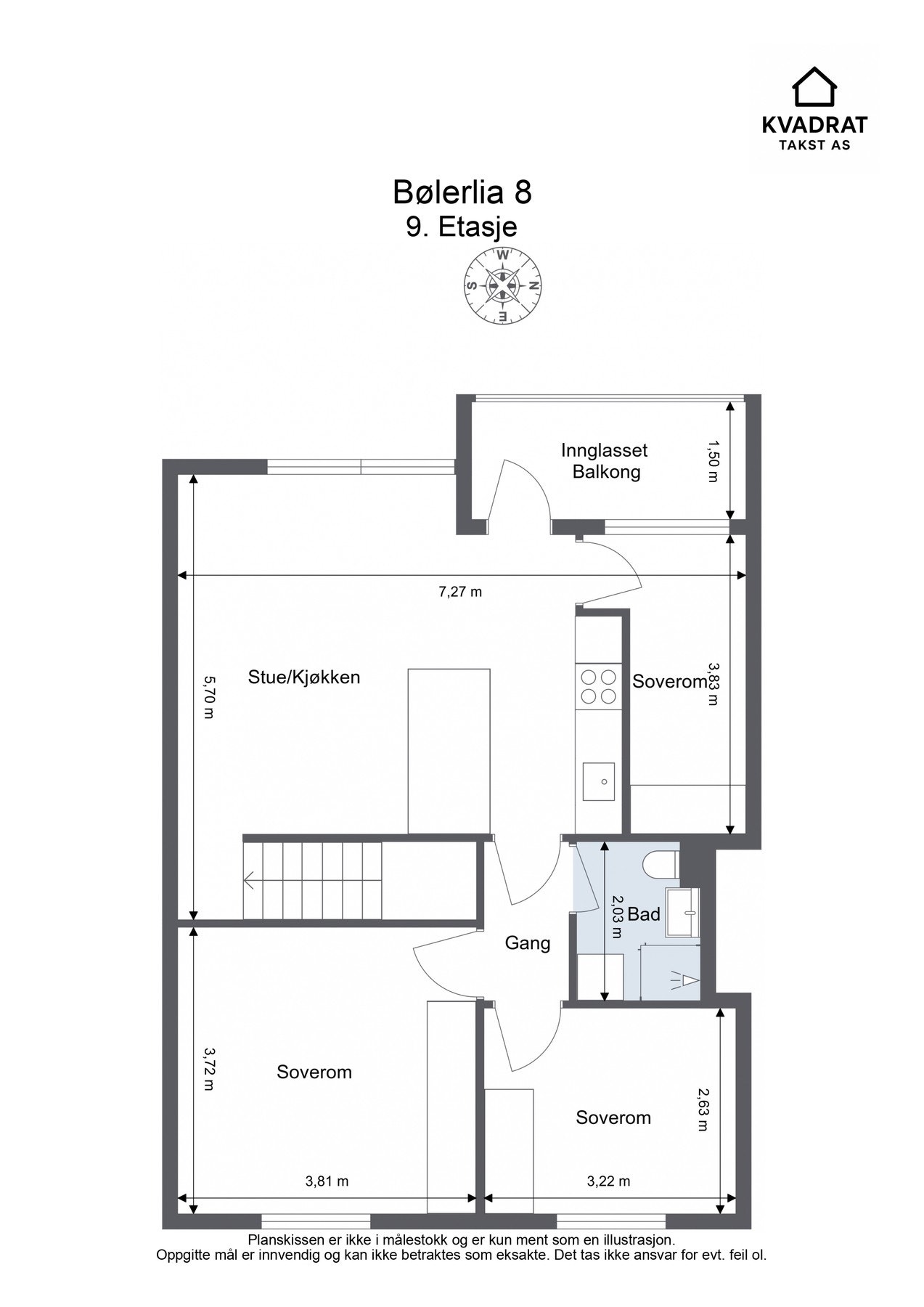 Planskisse 9.etasje. Galleribilde