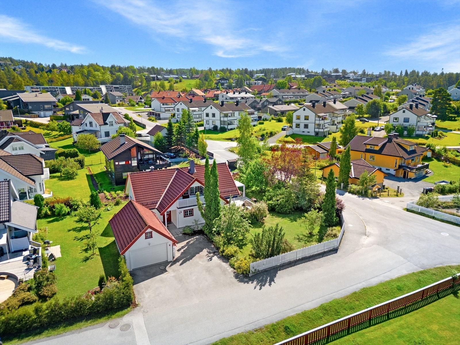 Oversiktsbilde med drone Galleribilde