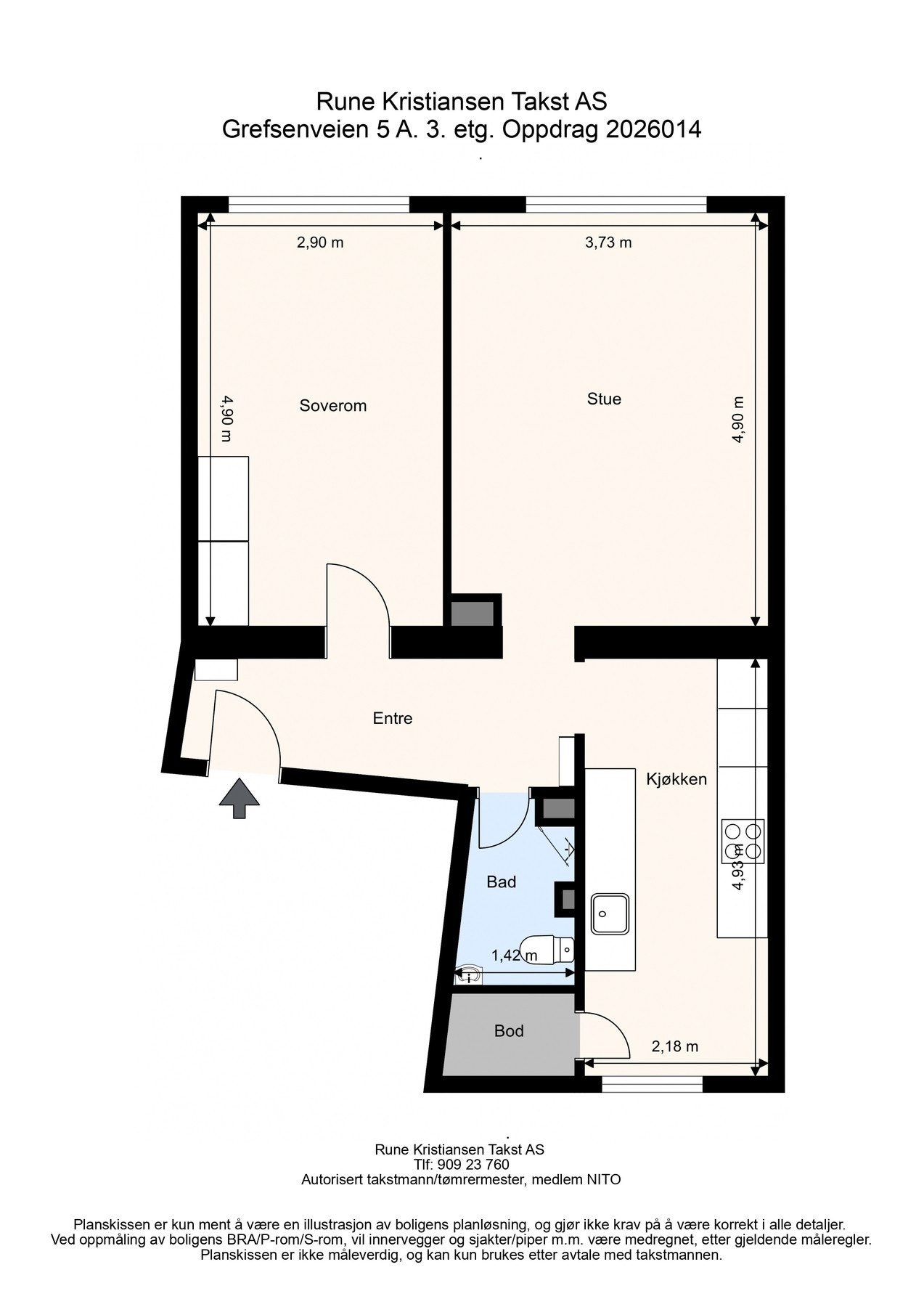 Plantegning - en meget god planløsning. Galleribilde