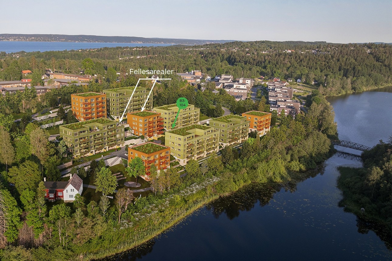 Atelierhagen med sin unike beliggenhet i solhellingen mot vakre Bondivann. Vestvendt og nærhet til natur, kultur og byliv. Galleribilde