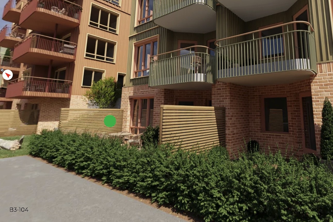 Skjermvegger gjør uteområdet privat og hyggelig. Galleribilde