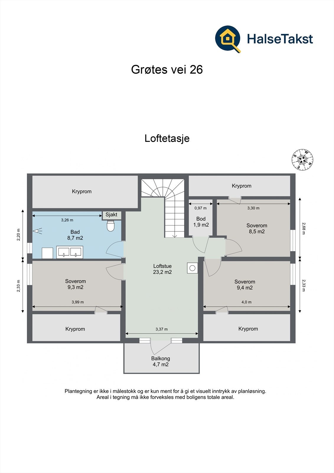 Planskisse 2. etasje Galleribilde