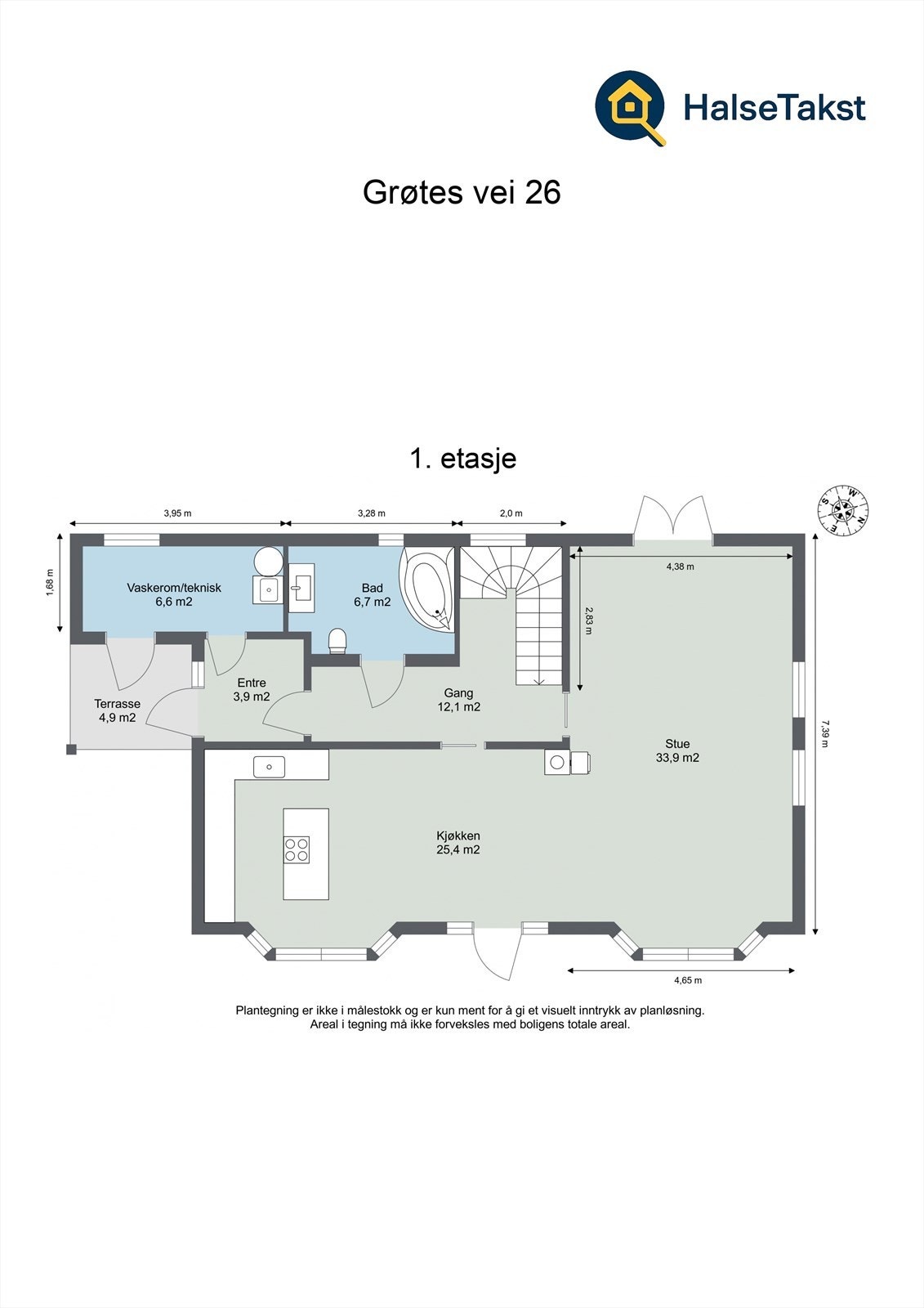 Planskisse 1. etasje Galleribilde