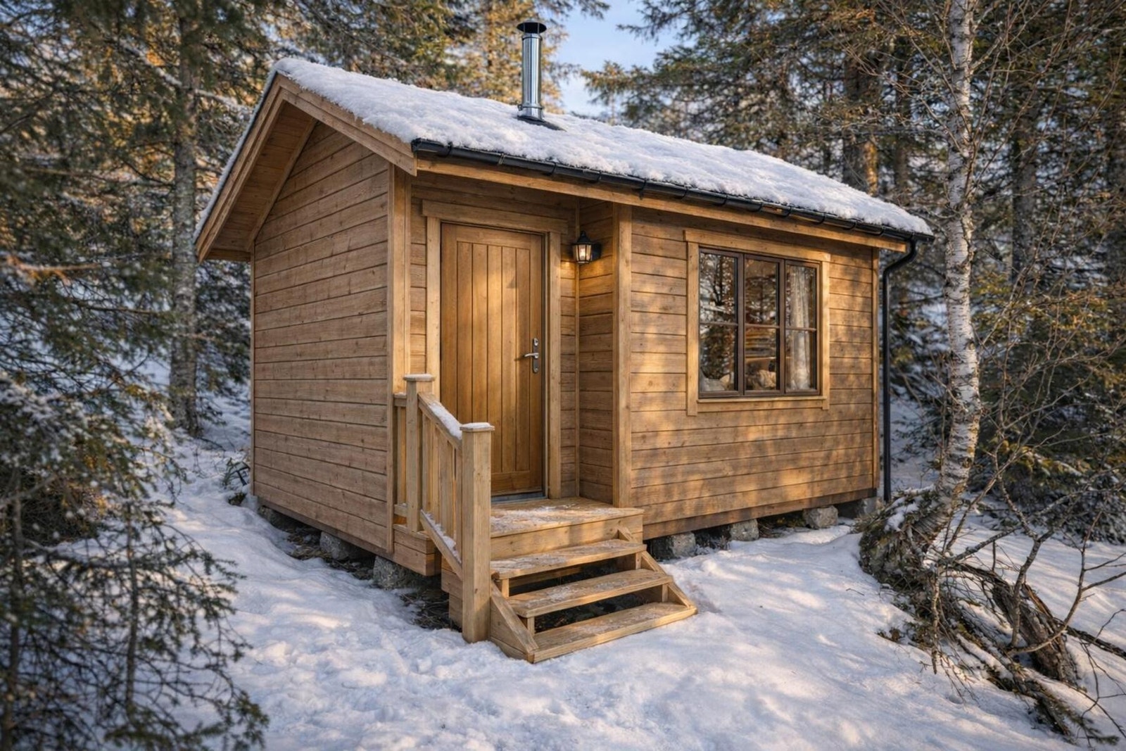 Illustrasjon: AI-generert som viser en renovert utgave av hytten. Galleribilde