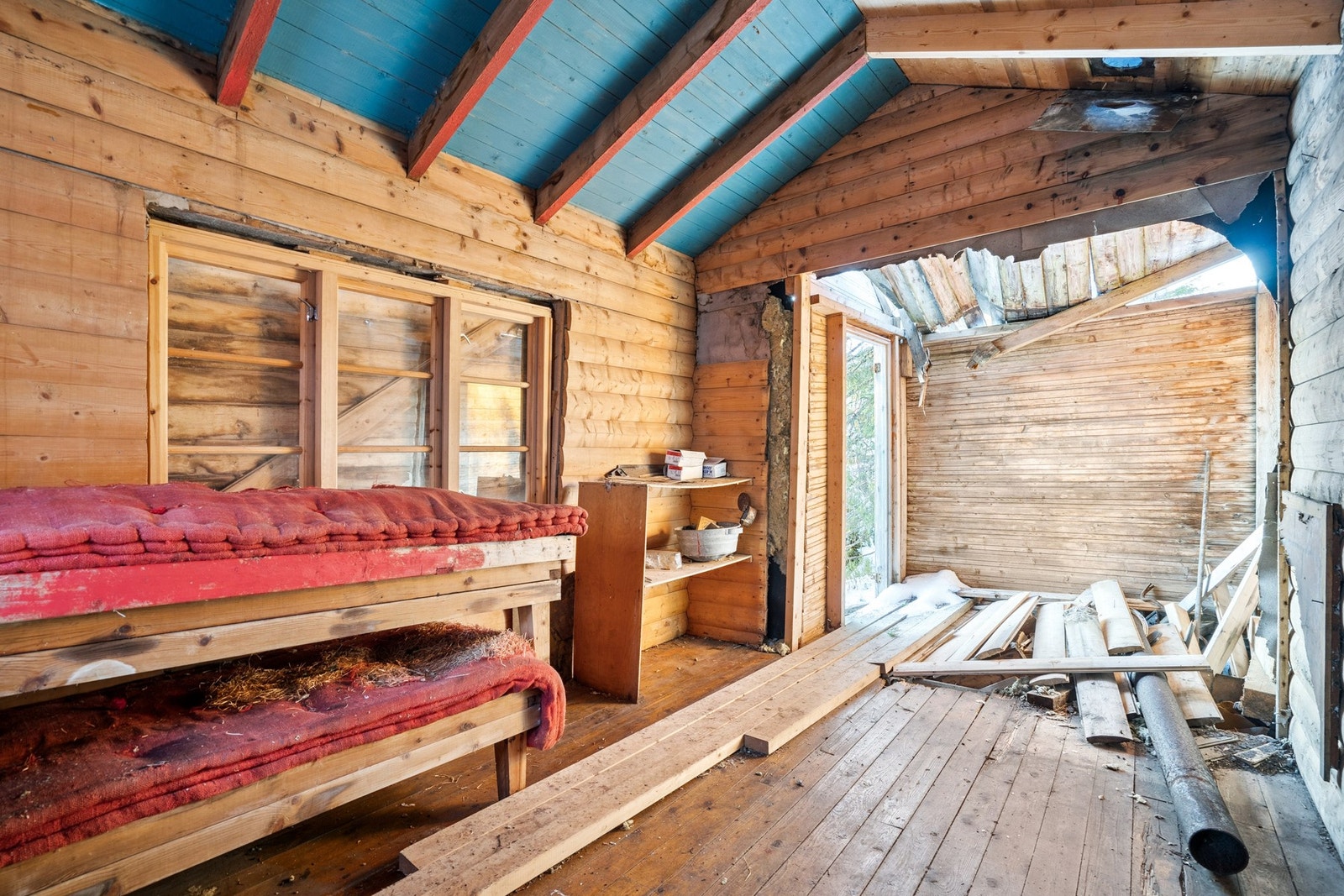 Innvendig bilde av hytten Galleribilde