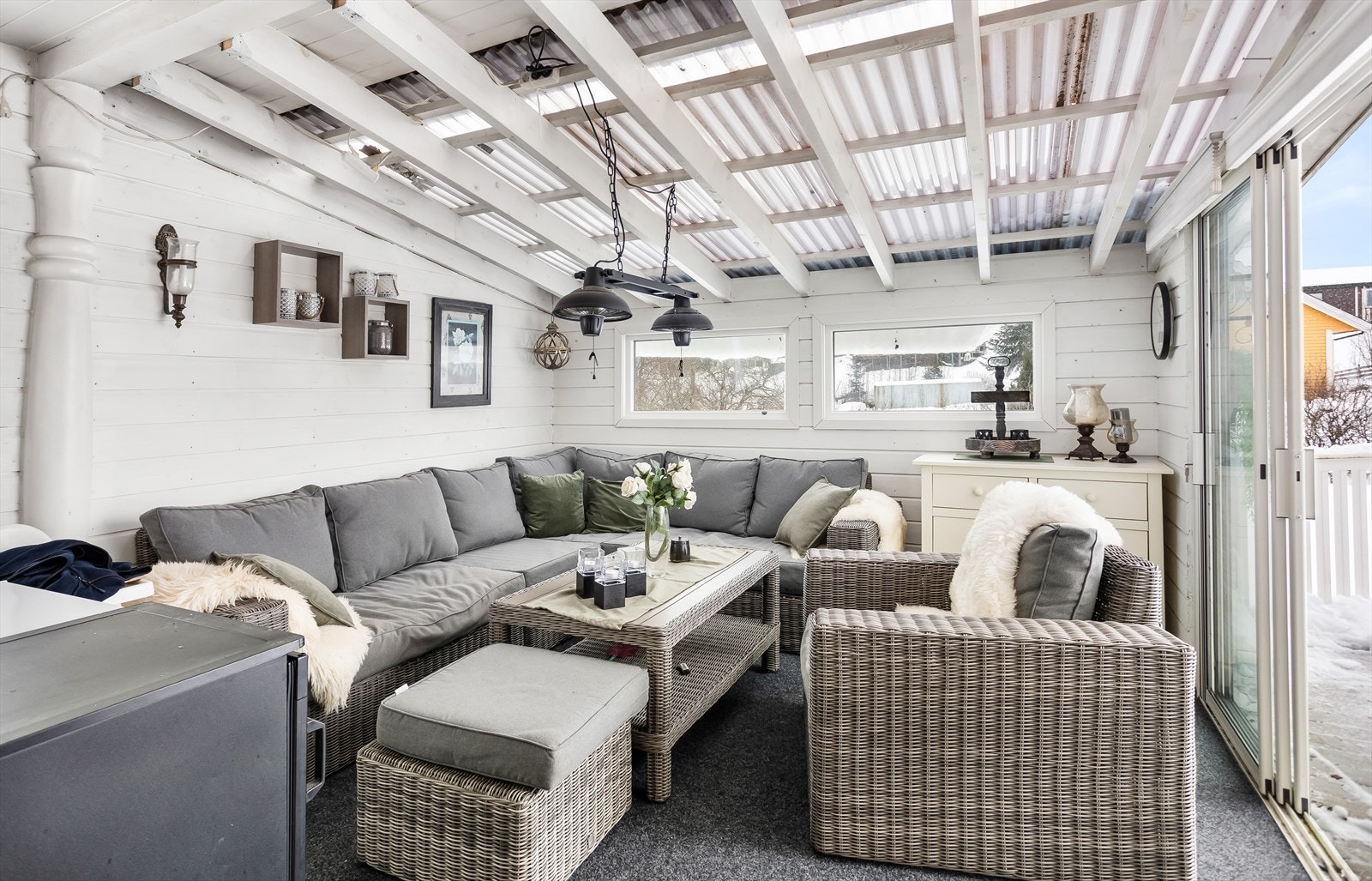 Vinterhagen fungerer som en forlengelse av stuen store deler av året. Galleribilde