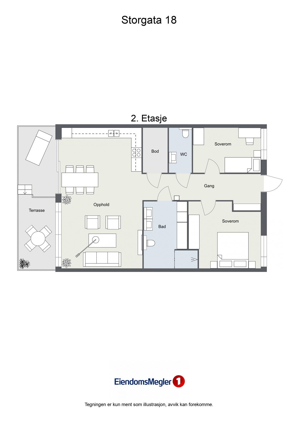 Veiledende plantegning - Ikke målbar Galleribilde