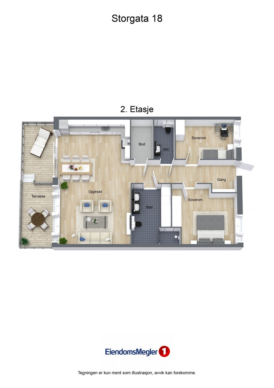 Veiledende plantegning - Ikke målbar Galleribilde