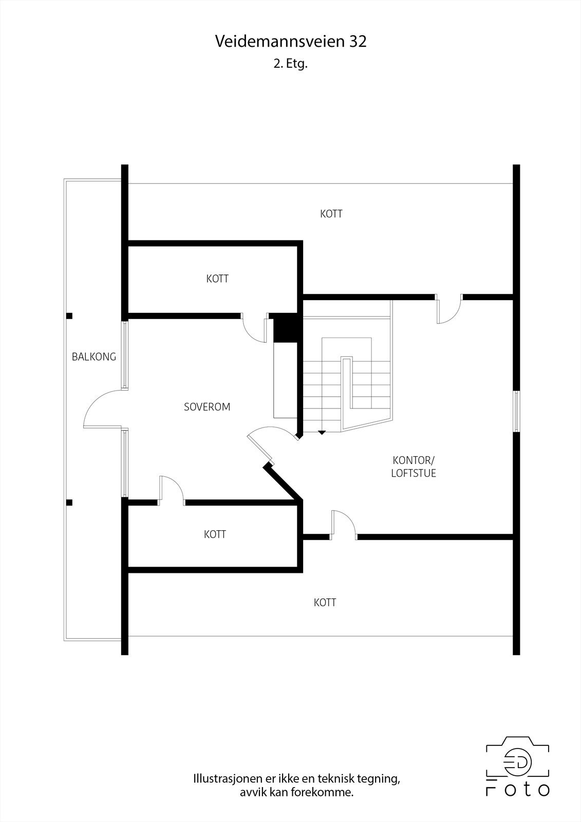 Plantegning loft. Galleribilde