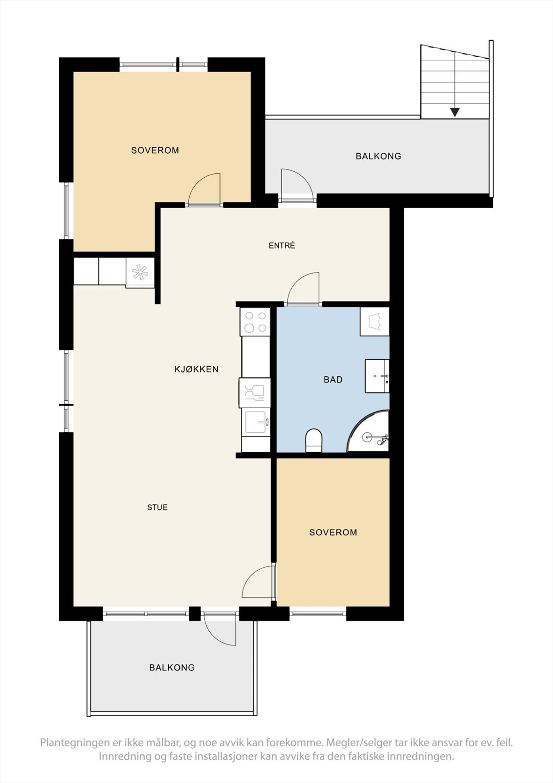 Plantegning av leiligheten. Galleribilde