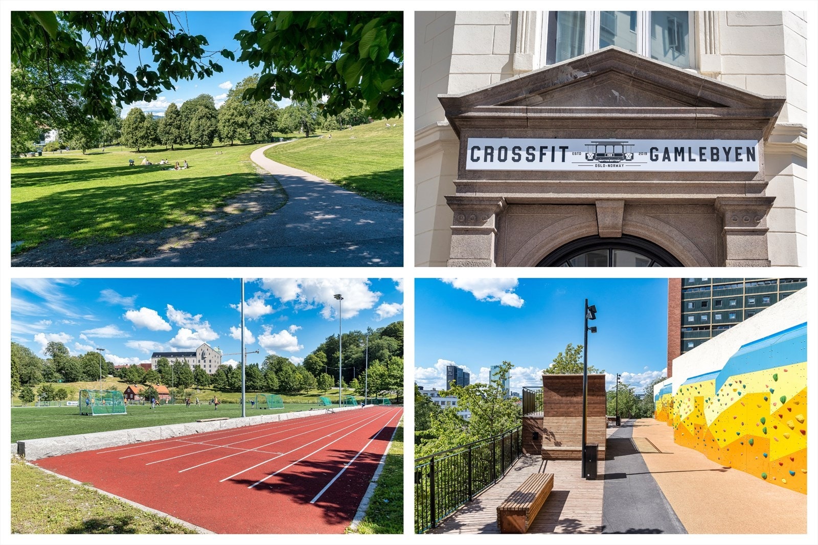 Gamlebyen og Tøyen med sine mange grøntarealer og treningstilbud Galleribilde