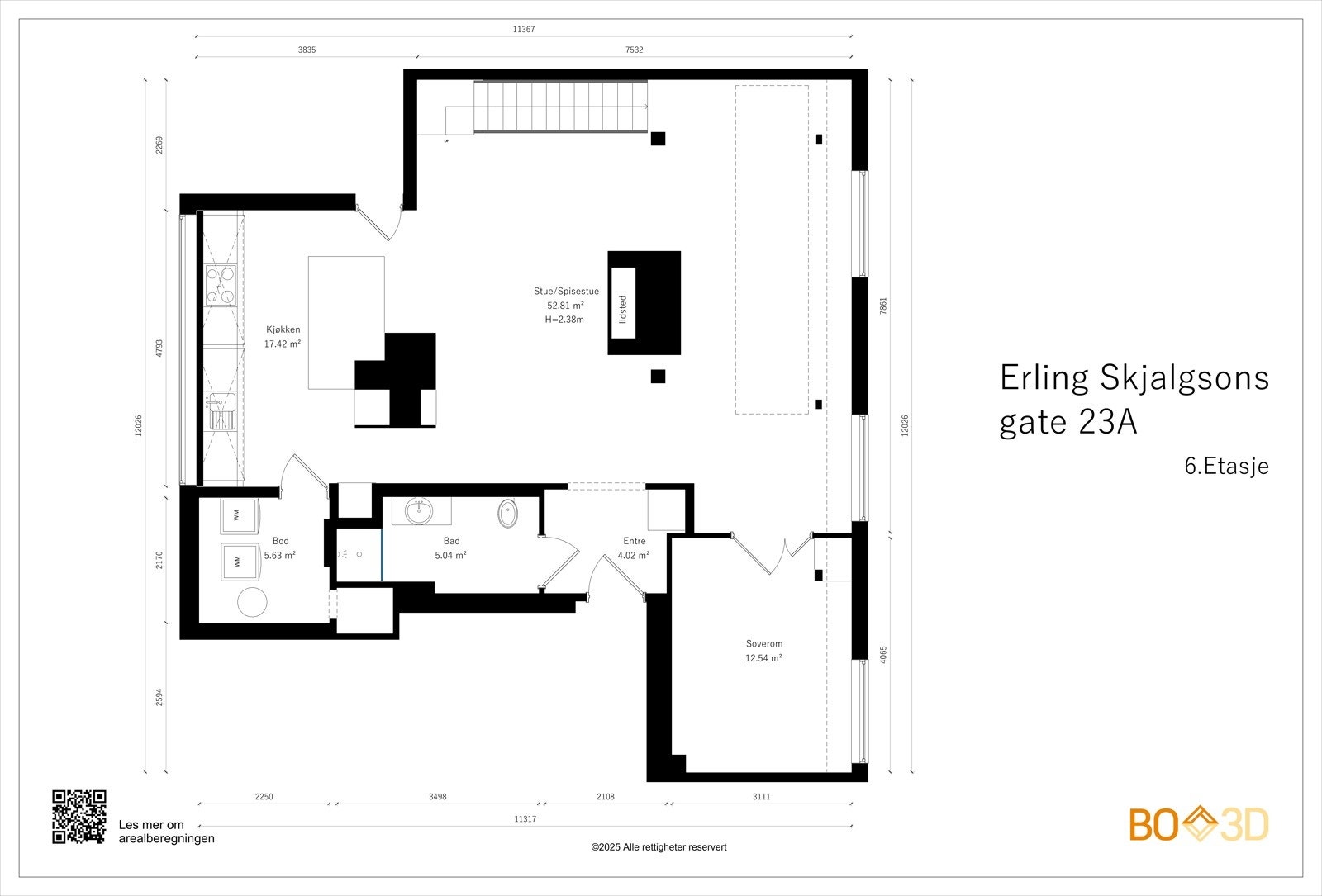 Plantegning 6. etasje Galleribilde