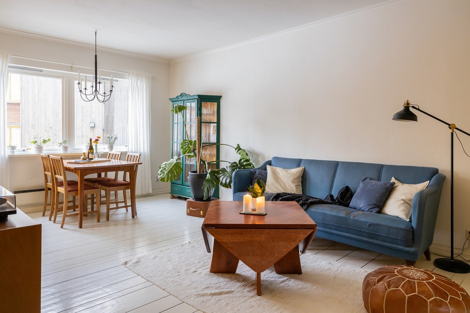 Det opprinnelige tregulvet ble hentet frem og overflatebehandlet i løpet av de siste tre årene. Galleribilde