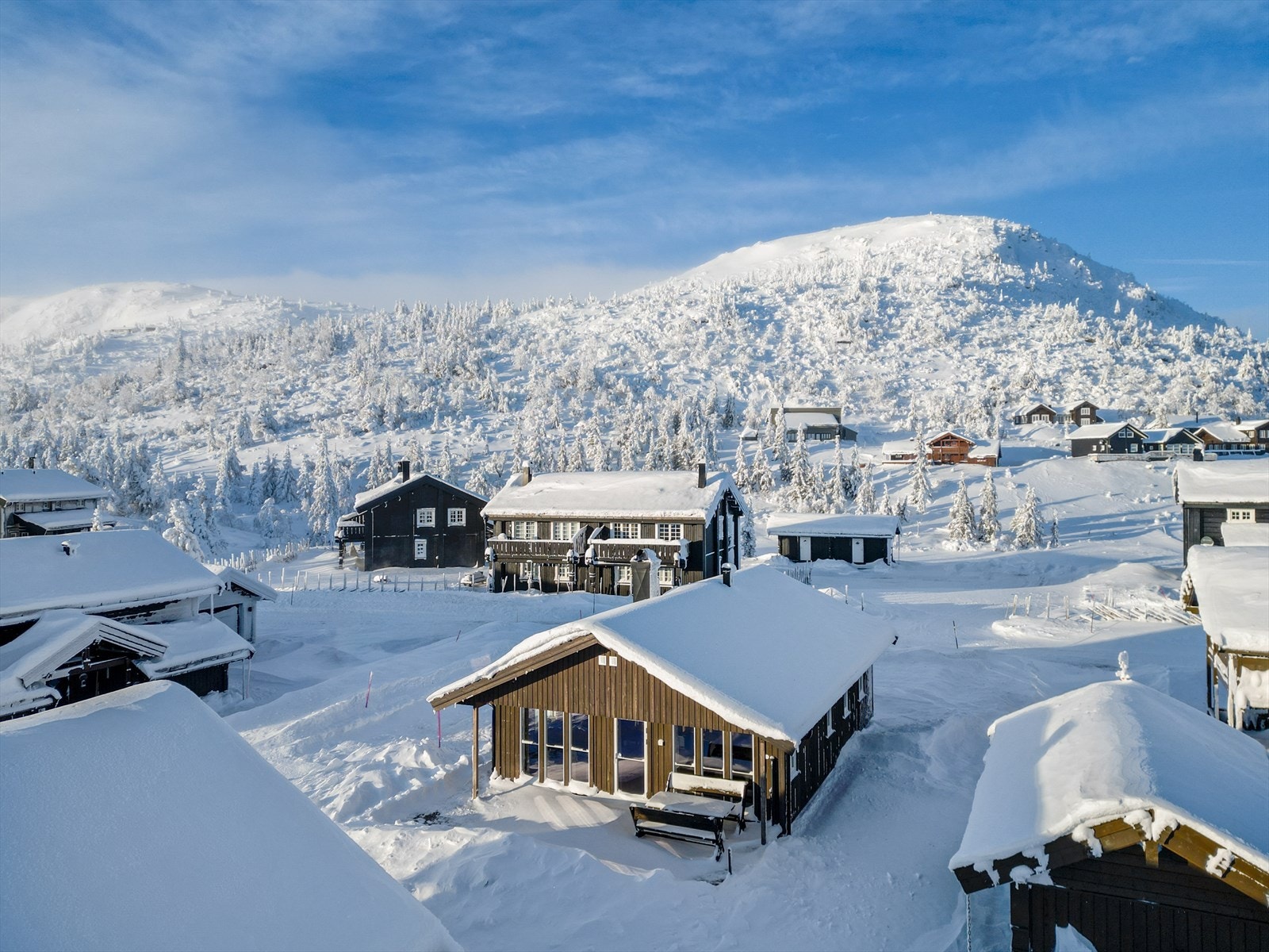 Fra hytta er det flott utsikt mot nærområdet og den vakre naturen som preger Lifjell. Galleribilde