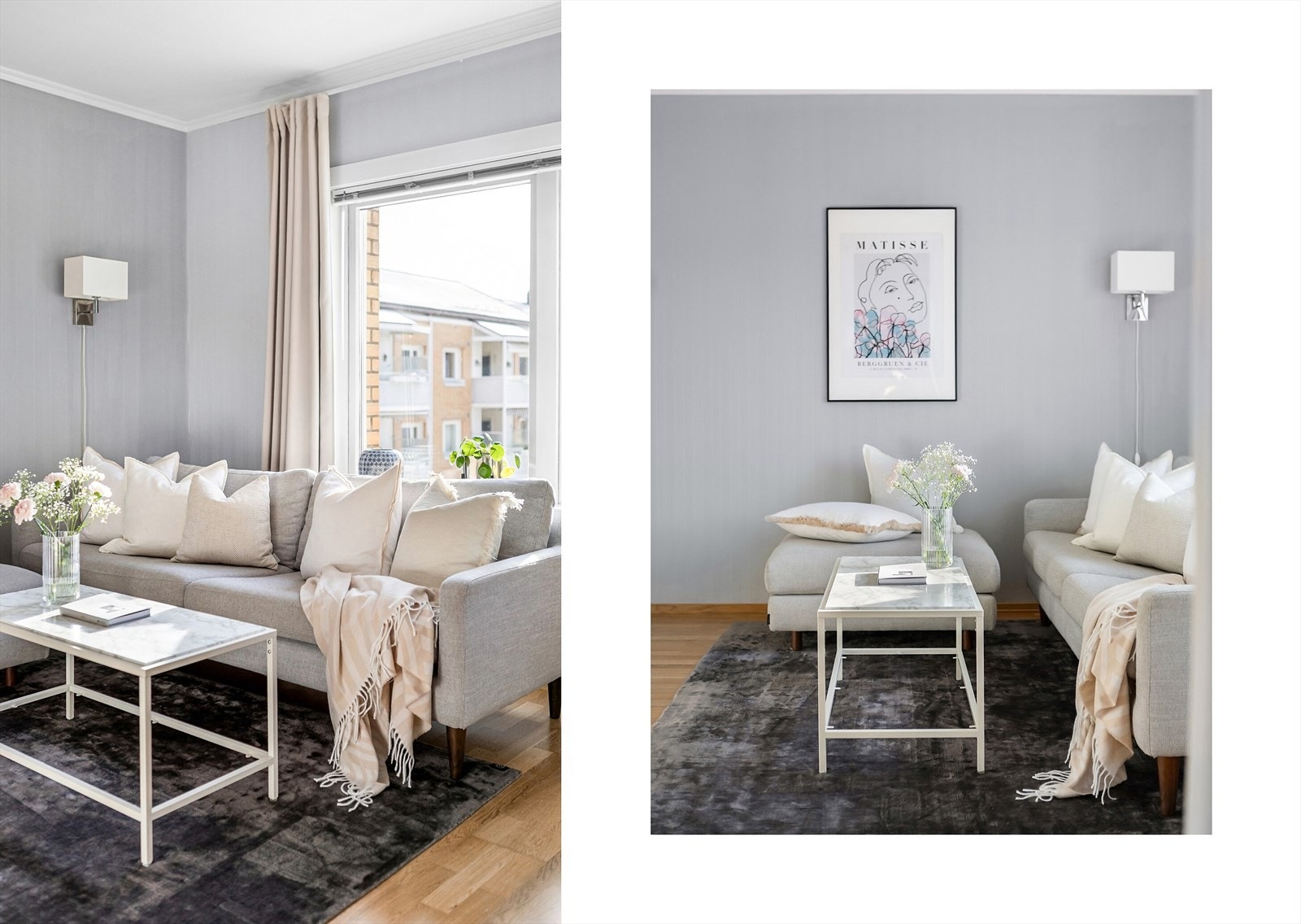 Stuen tilføres gode mengder naturlig dagslys via store vindusflater og ivaretar den luftige romfølelsen. Galleribilde