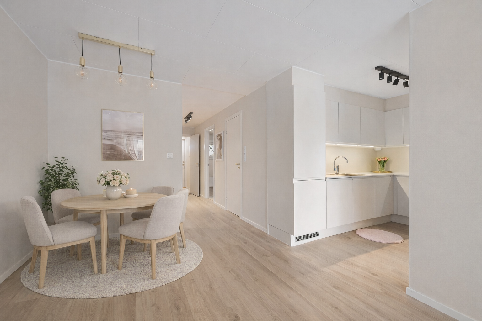 Illustrasjonsbilde. Bildet er digitalt bearbeidet ved bruk av kunstig intelligens (AI) og viser en mulig møblering. Avvik i detaljer og proporsjoner kan forekomme. Galleribilde