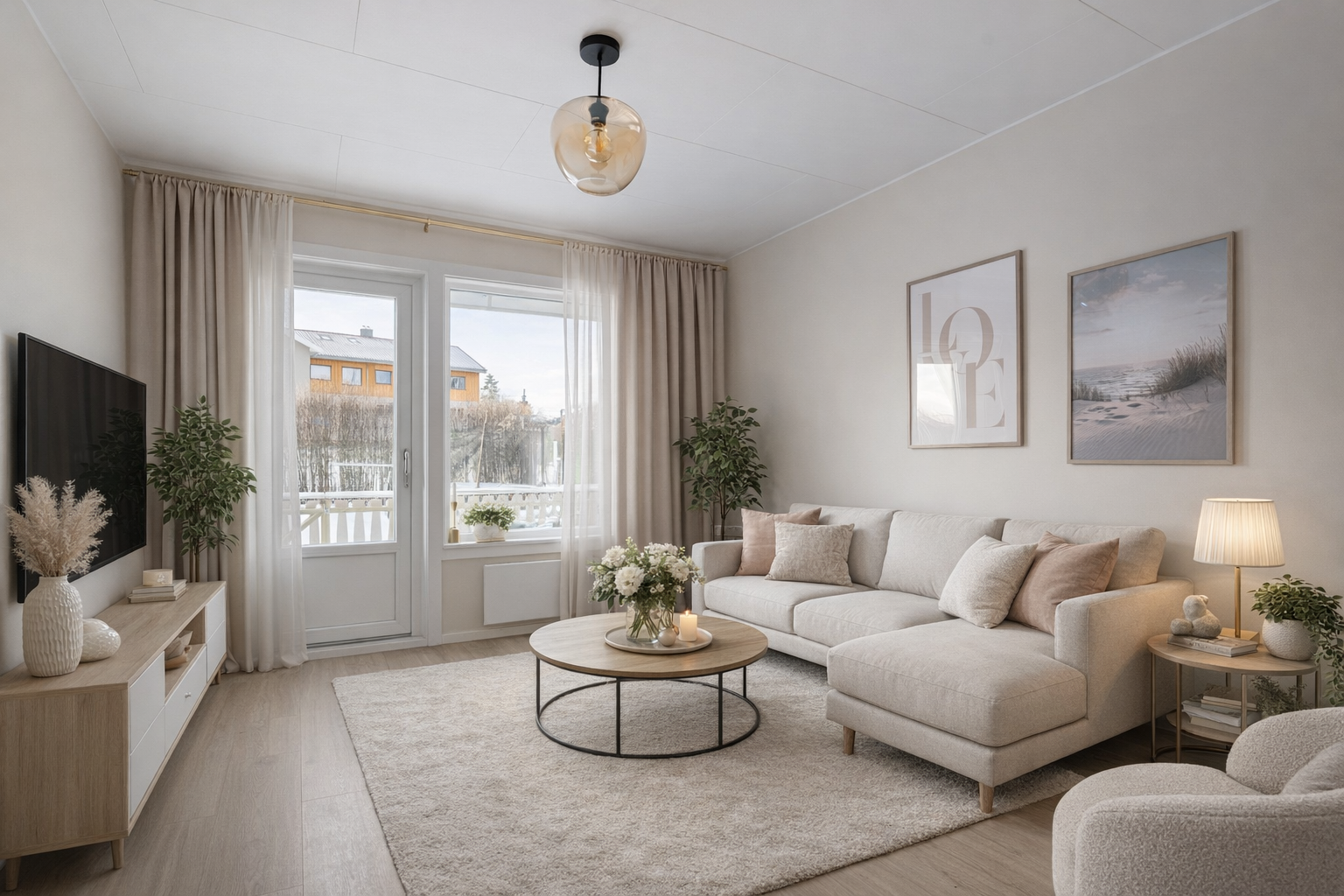 Illustrasjonsbilde. Bildet er digitalt bearbeidet ved bruk av kunstig intelligens (AI) og viser en mulig møblering. Avvik i detaljer og proporsjoner kan forekomme. Galleribilde