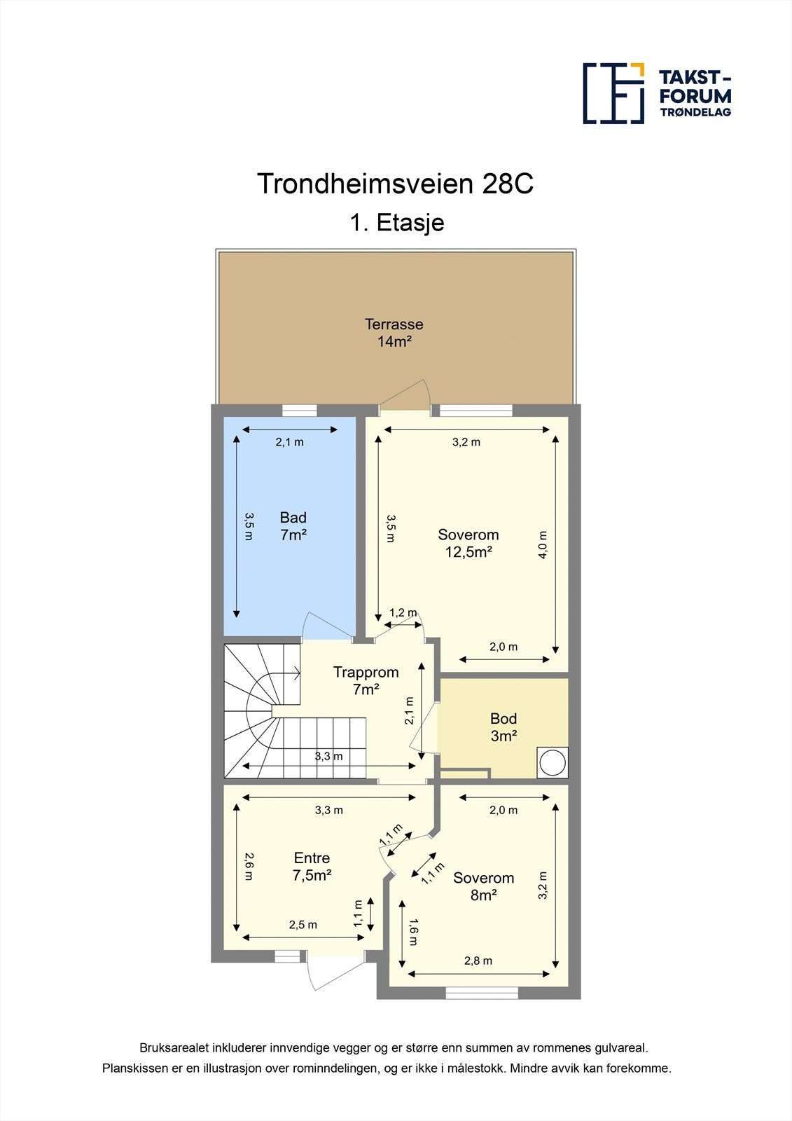 Plantegning 1.etg. Galleribilde