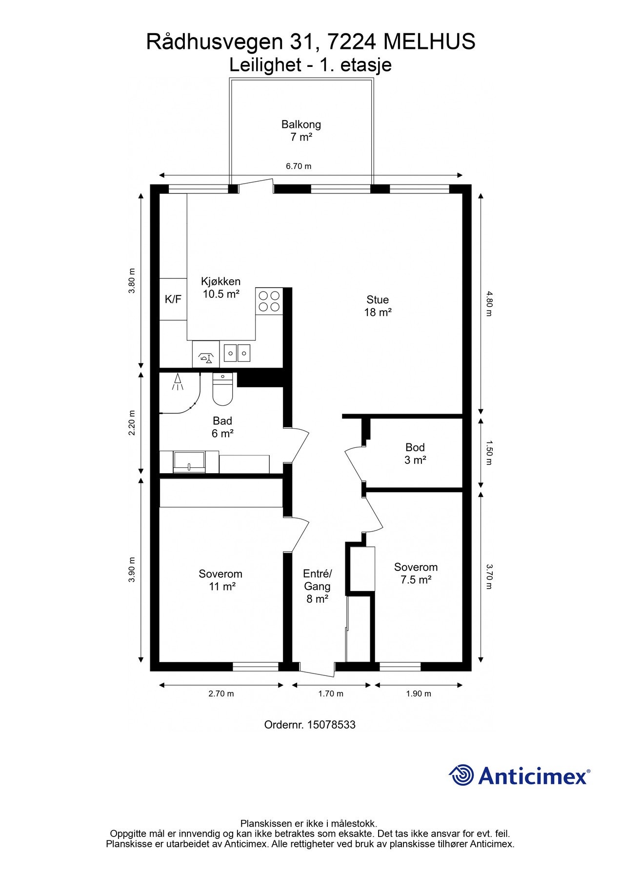 Plantegning 1. etasje Galleribilde