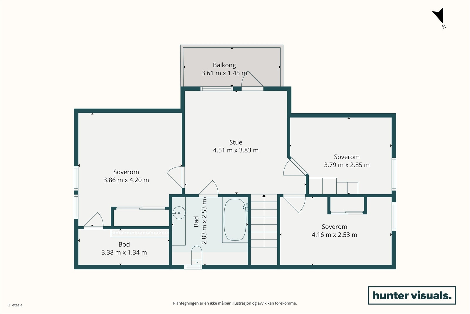Plantegning 2. etasje. Galleribilde