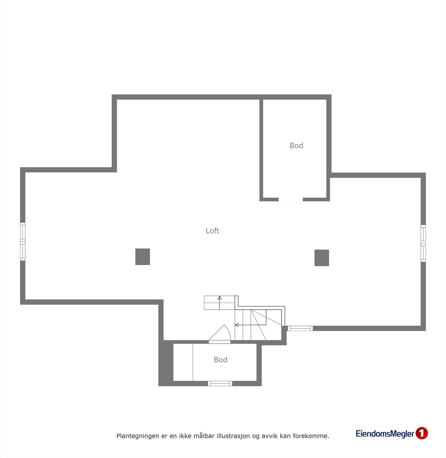 Planteikning mørkeloft Galleribilde