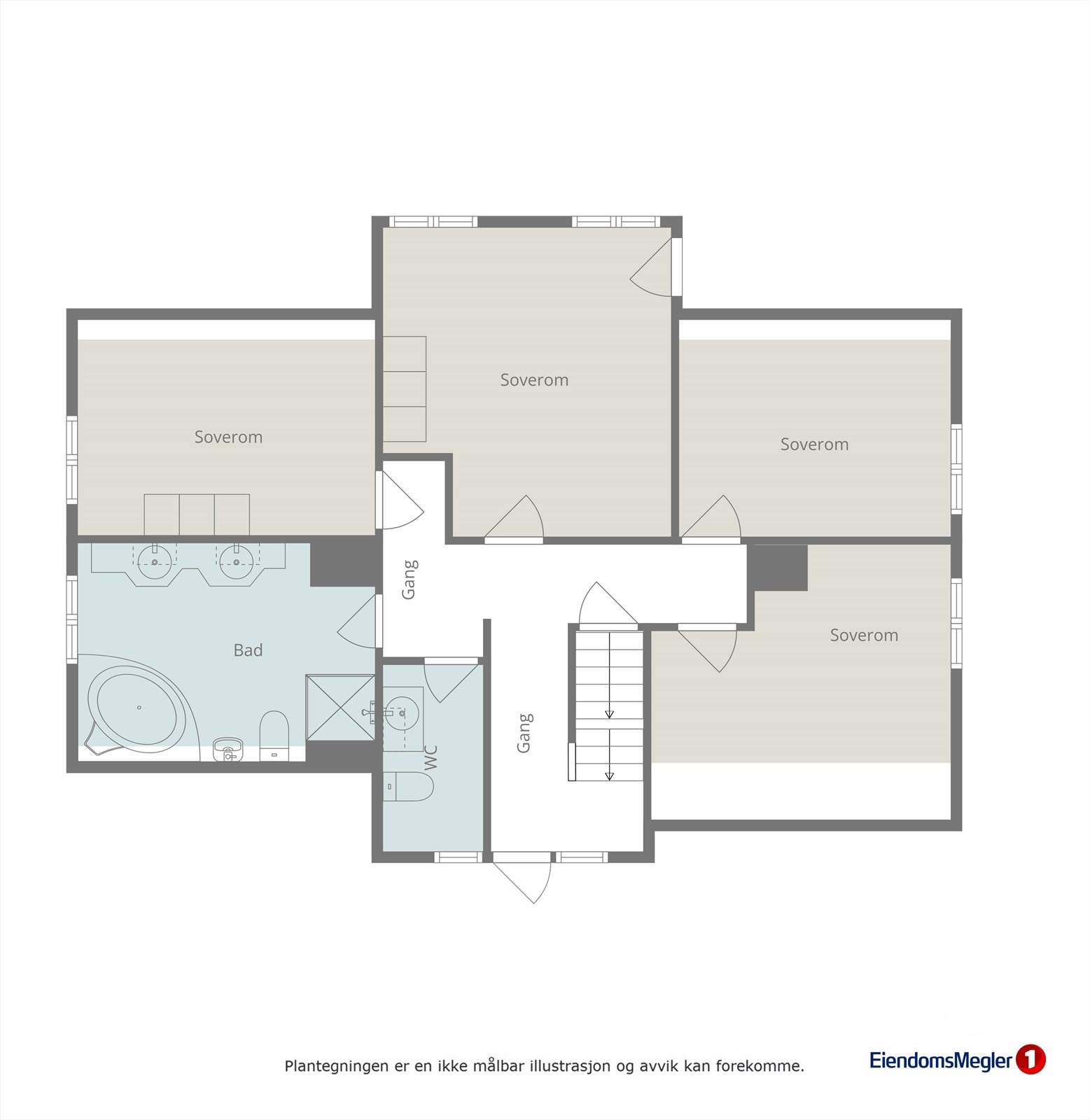 Planteikning 2.etg Galleribilde