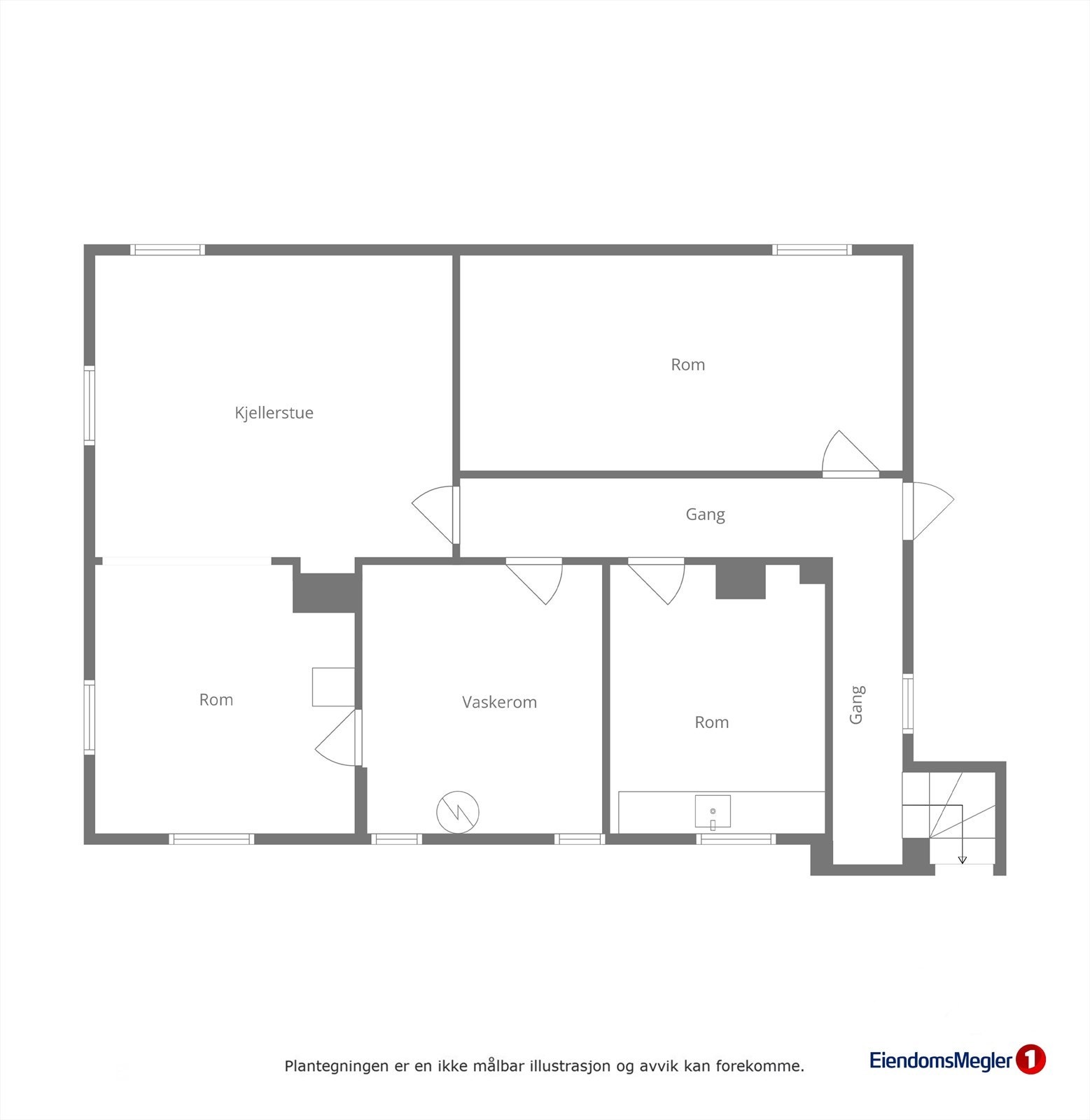 Planteikning kjellar Galleribilde