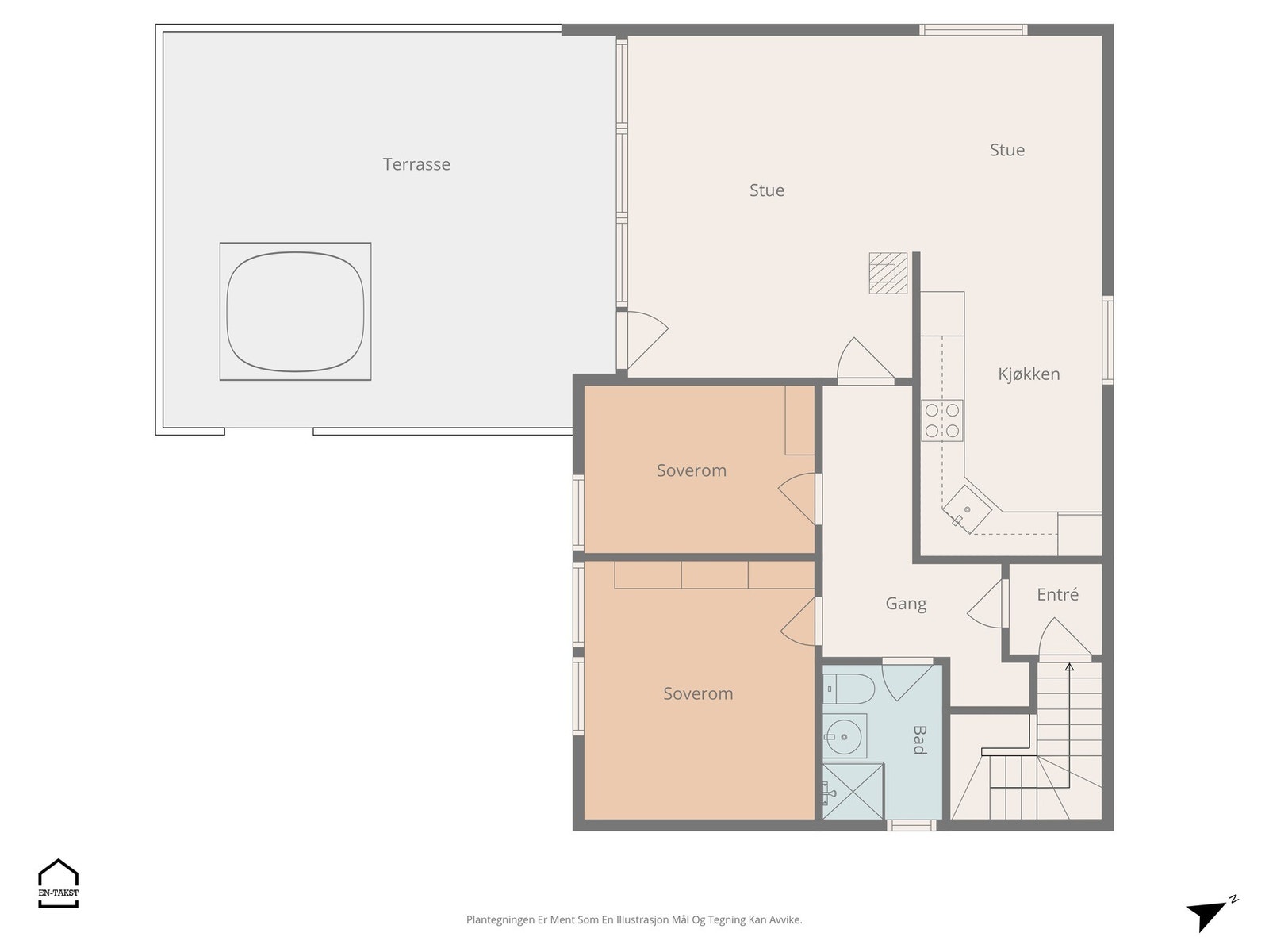 Plantegning - hovedplan. Galleribilde