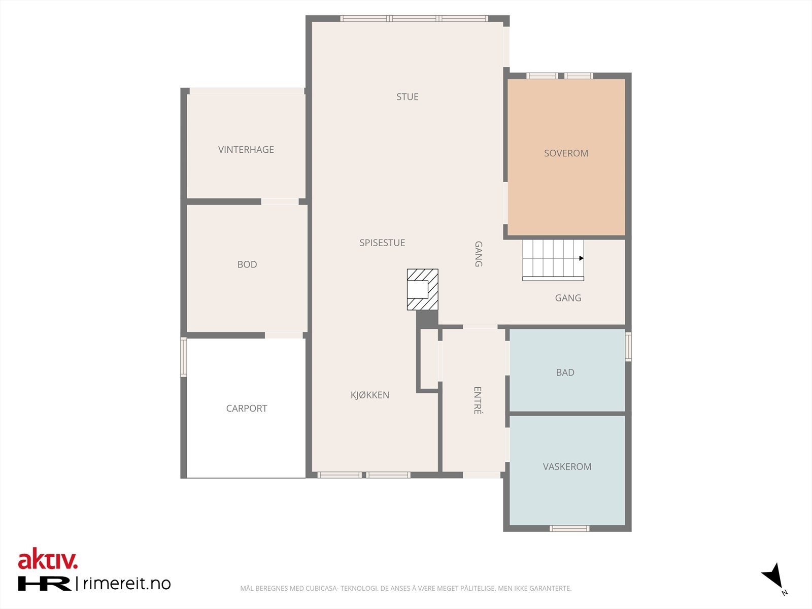 Plantegning 1. etasje Galleribilde
