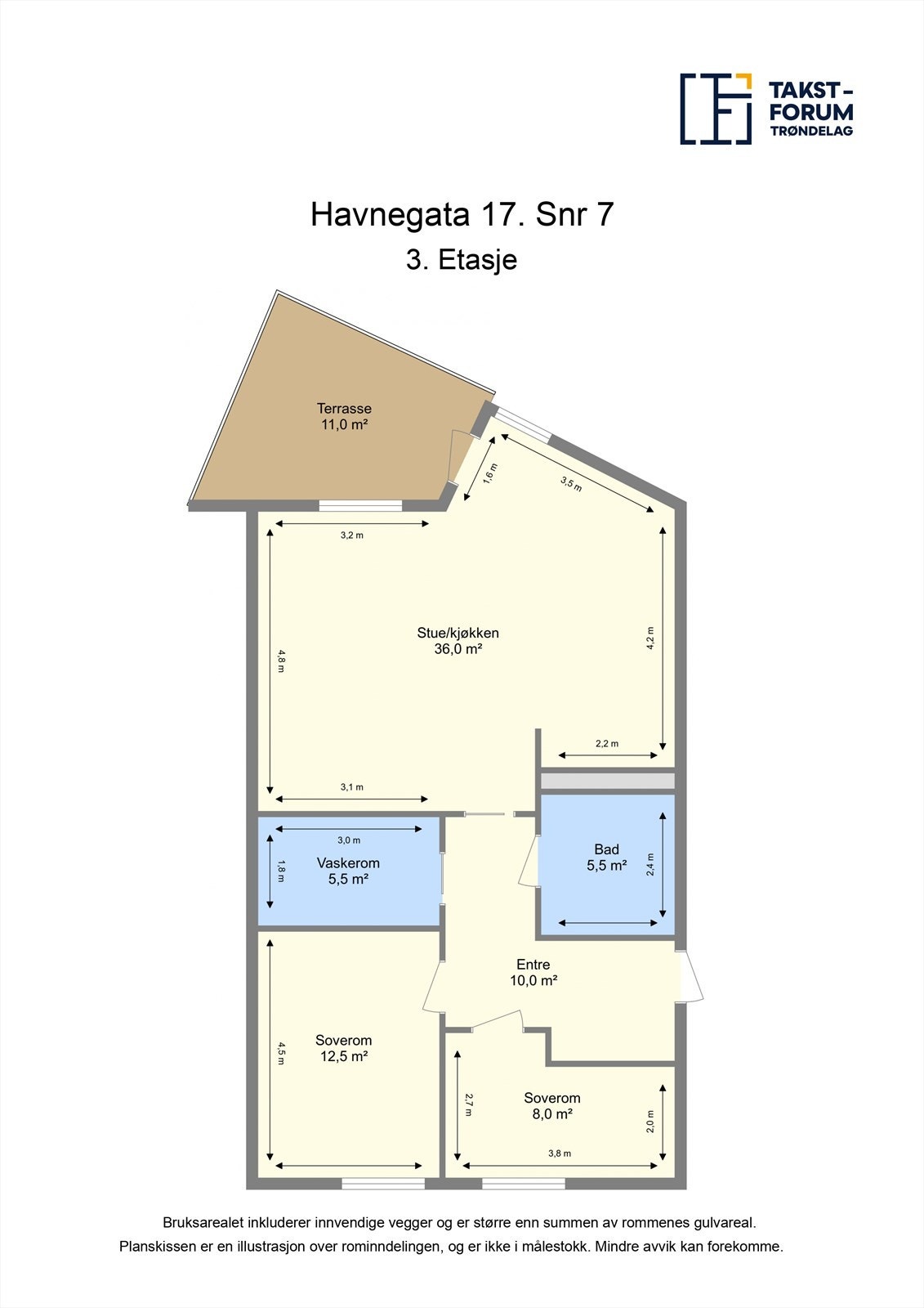 Skissert plantegning. Galleribilde