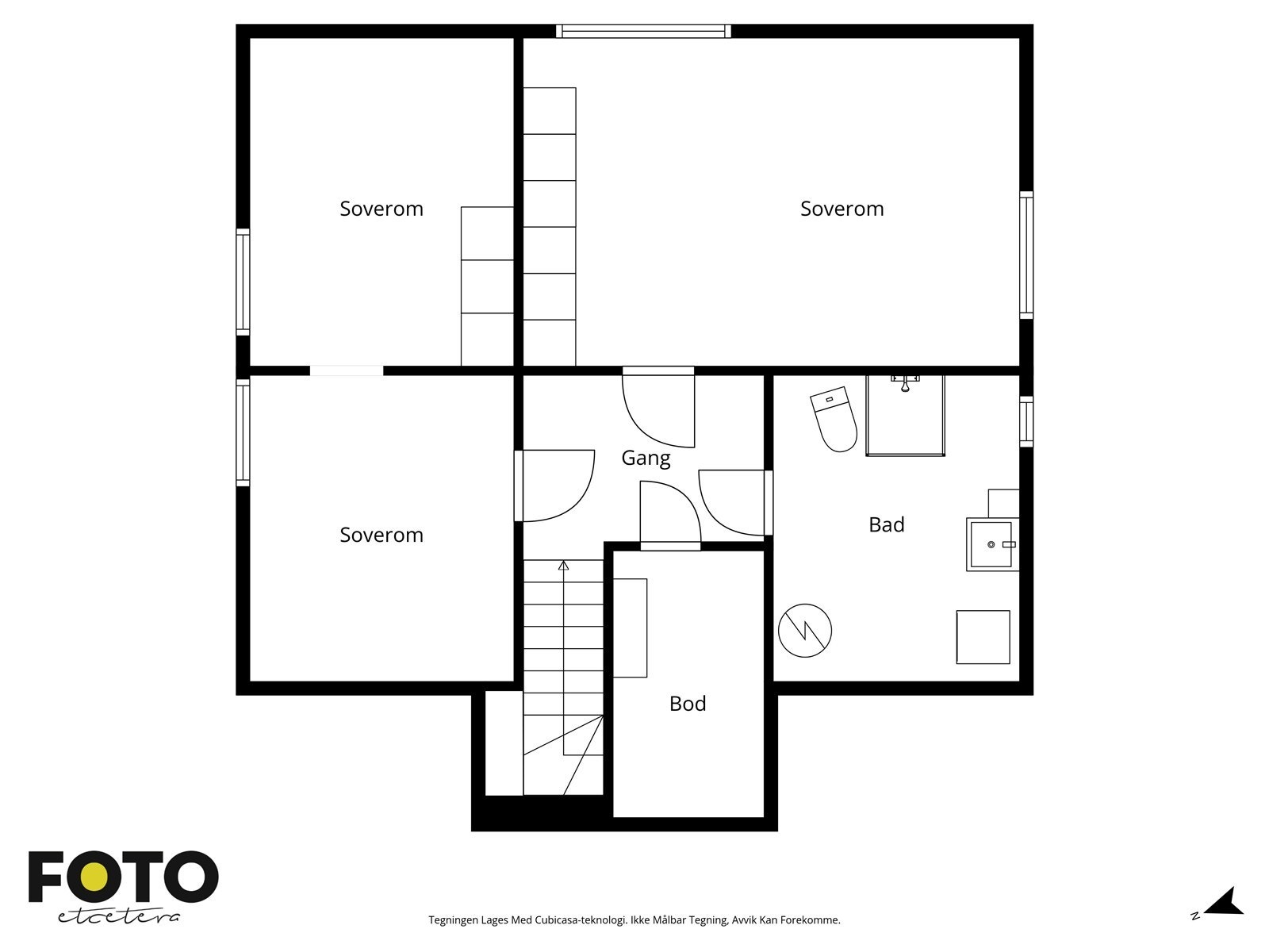 Veiledende plantegning 2.etasje- Ikke målbar Galleribilde