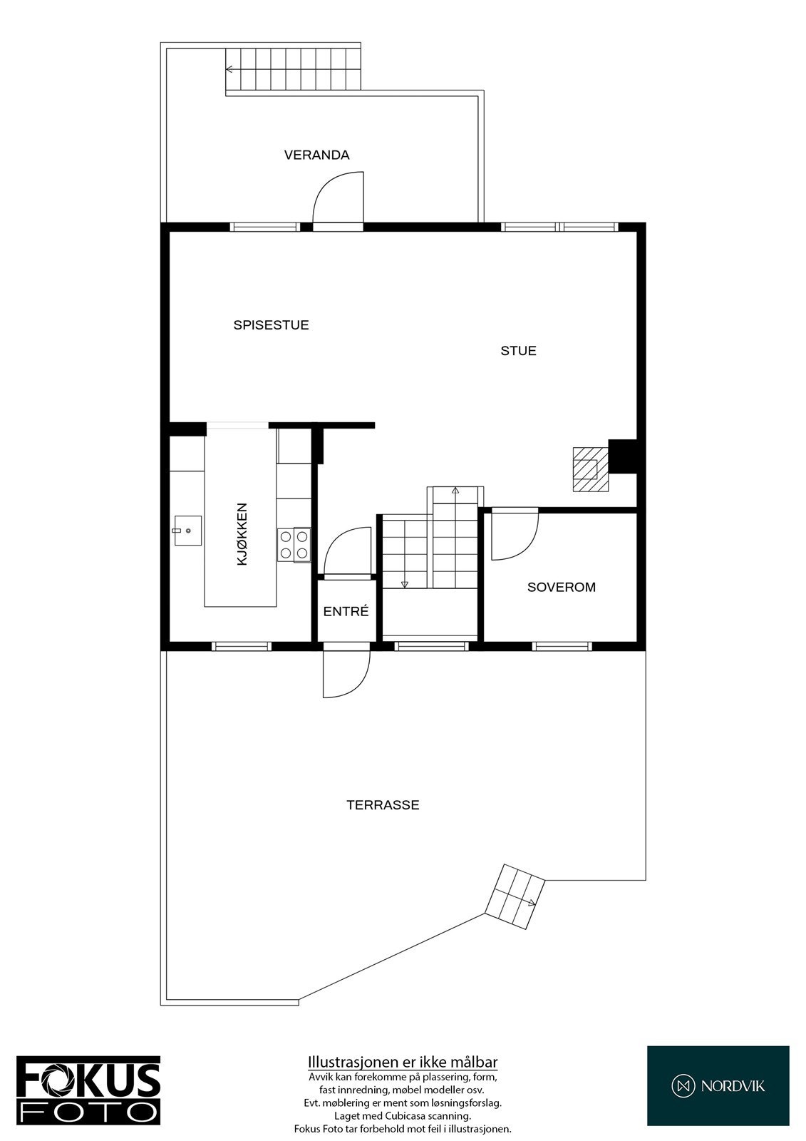 Plantegning- Hovedetasje Galleribilde