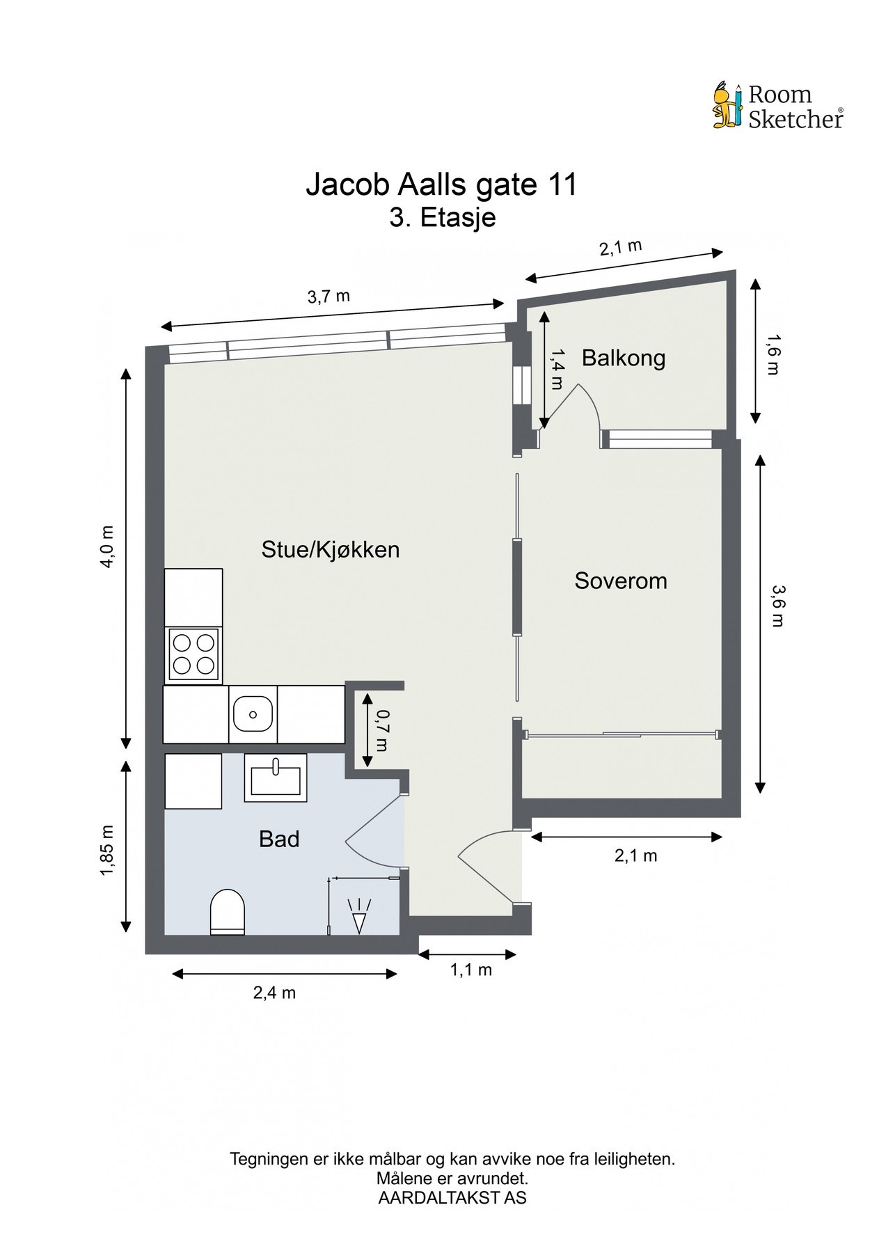 Planskisse. Svært effektiv planløsning. Galleribilde