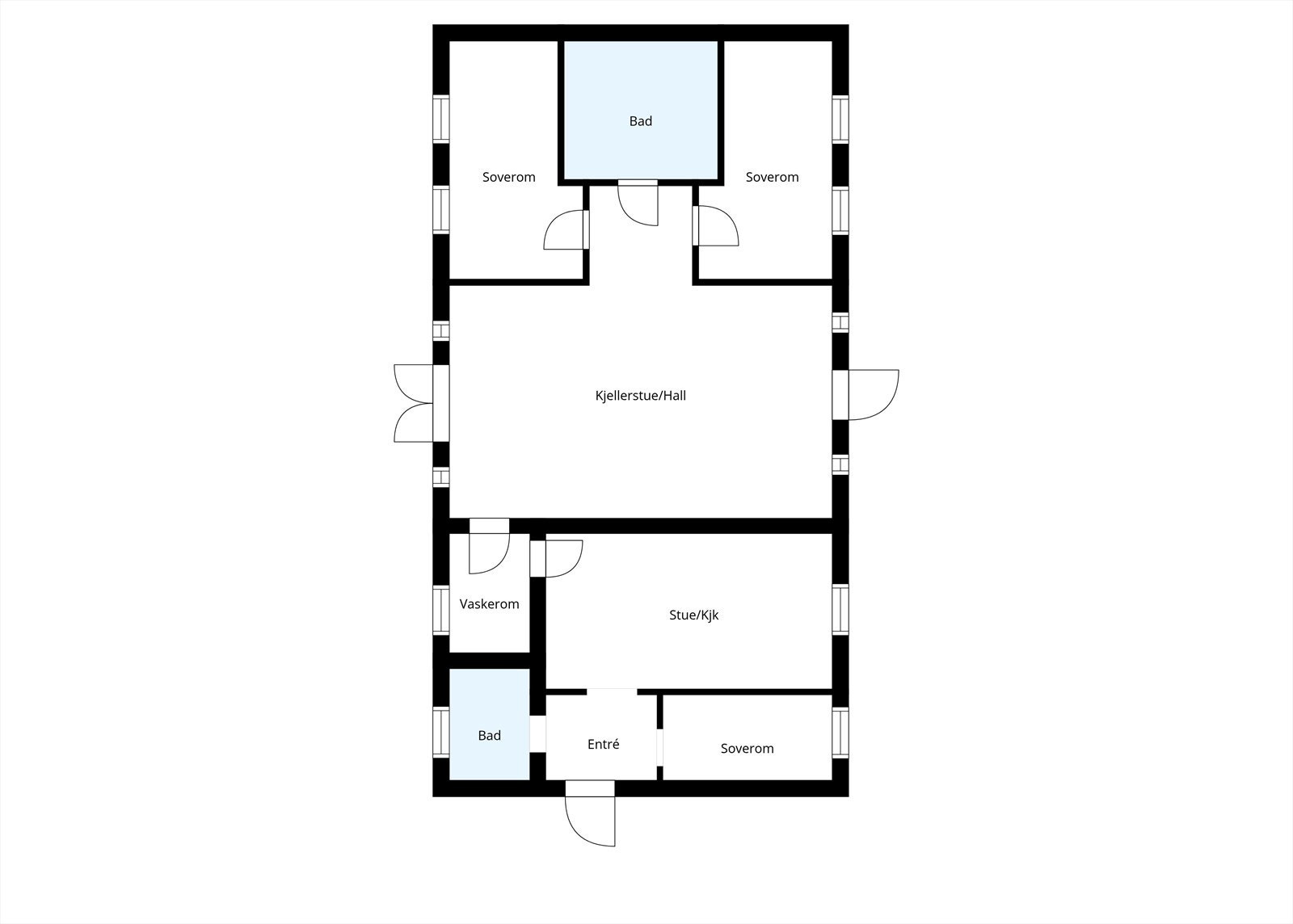 Alternativ planløsning 1.etasje. Galleribilde