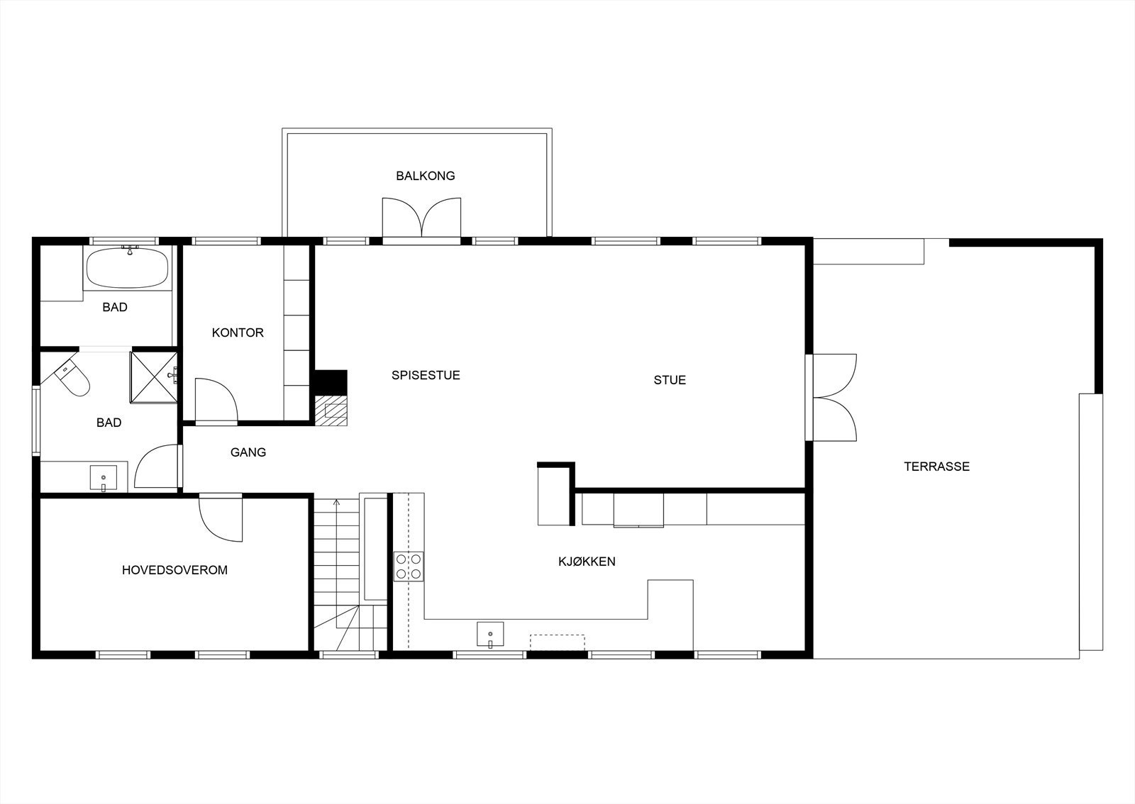 Plantegning 2. etasje. Galleribilde