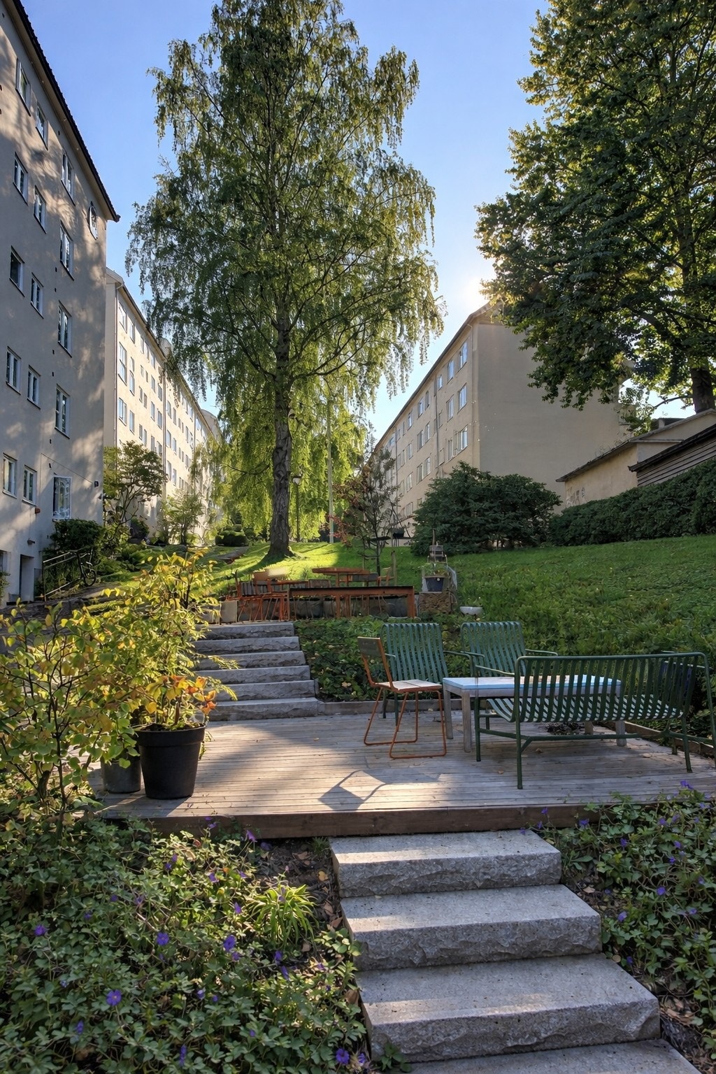 Borettslaget har egene sosiale soner som kan benyttes. Galleribilde