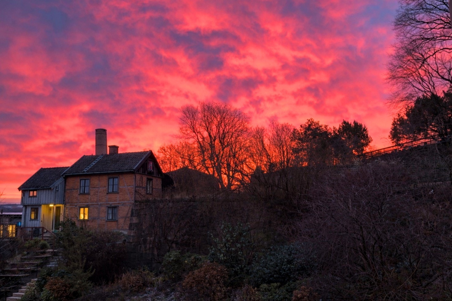 Solnedgang Galleribilde