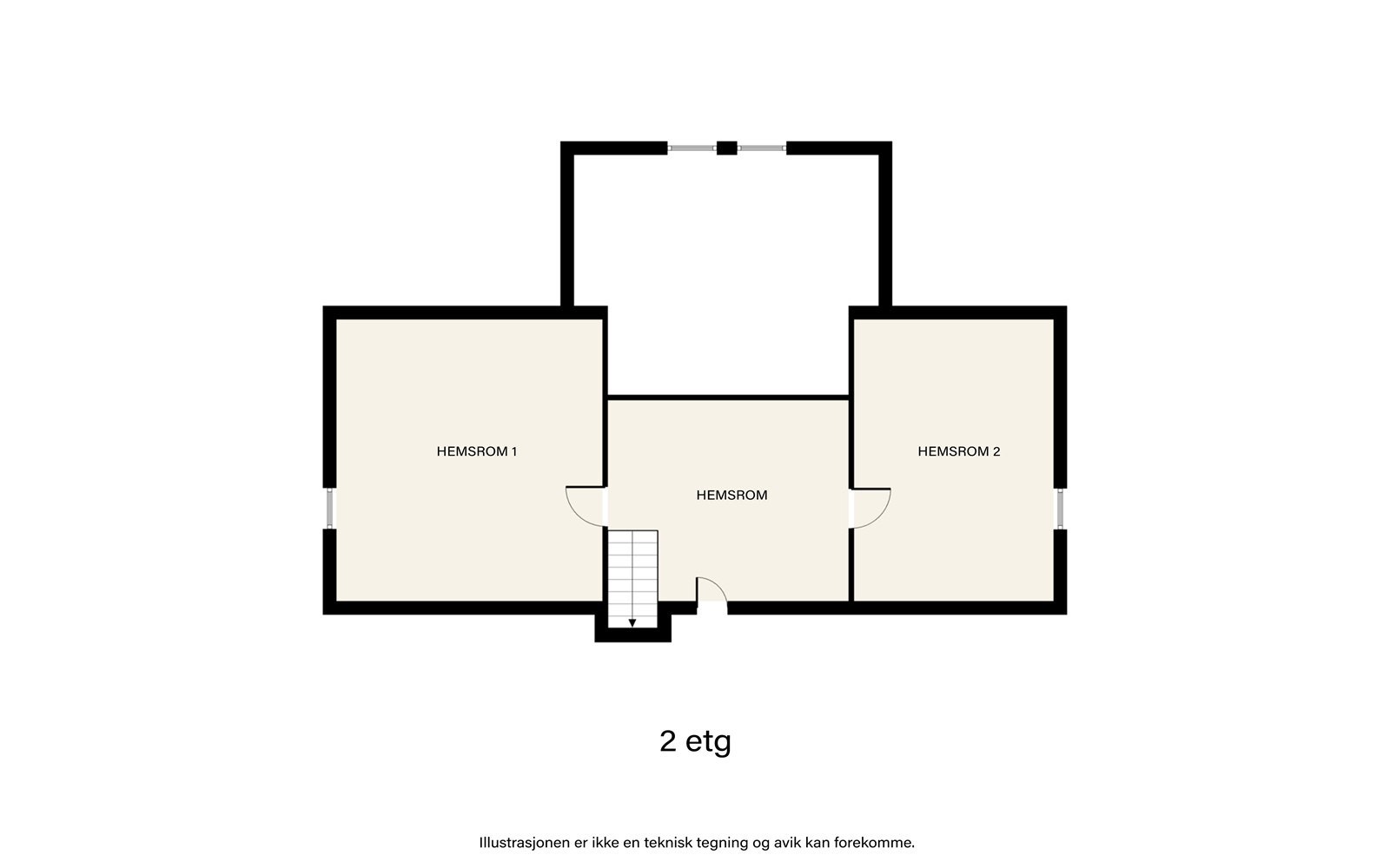 Plantegning hemsetasjen Galleribilde