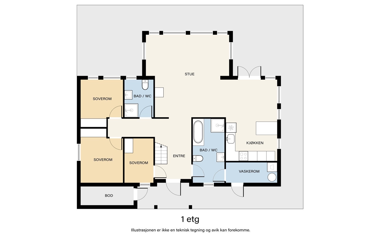 Plantegning hovedplan Galleribilde