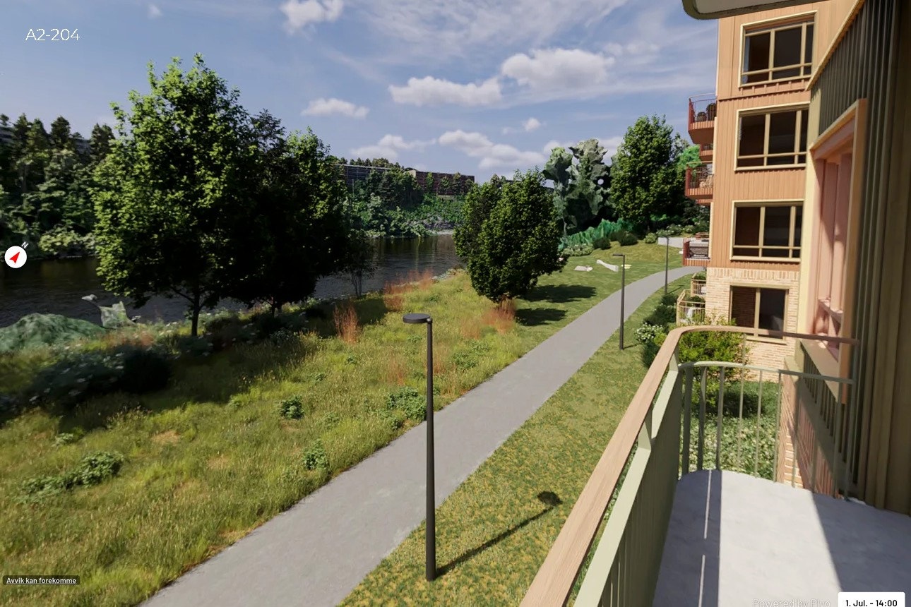 Leiligheten ligger fint til i bygget, med vestvendt balkong med rolig og skjermet beliggenhet. Galleribilde