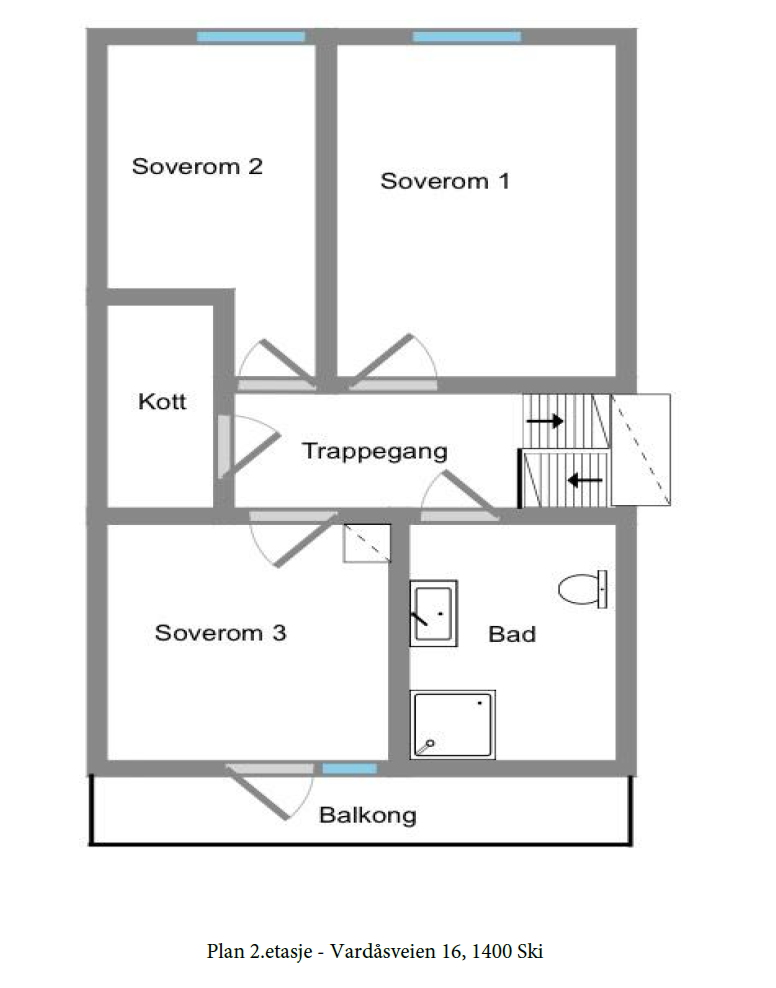 Plantegning 2. etasje Galleribilde