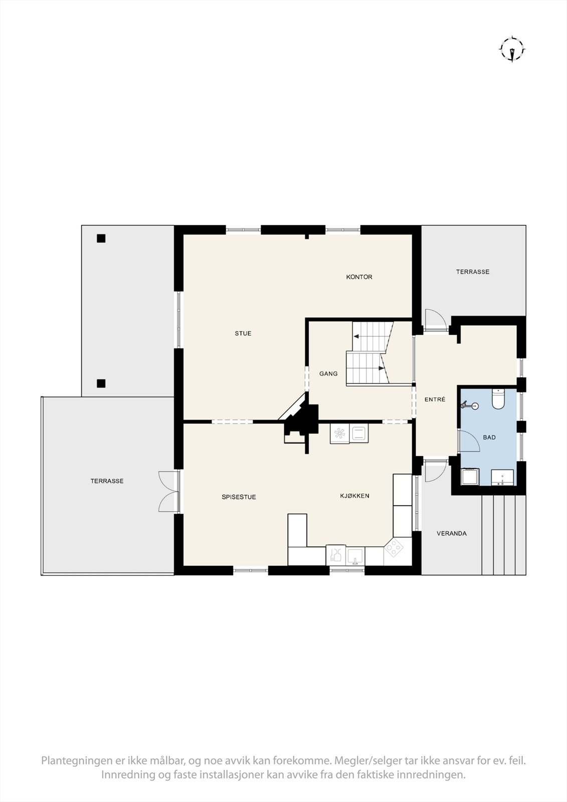 Plantegning 1.etg. Galleribilde