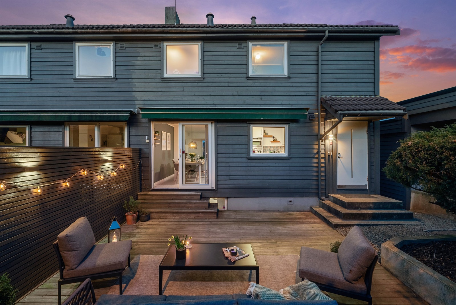 Boligen ble malt utvendig i 2018. Galleribilde